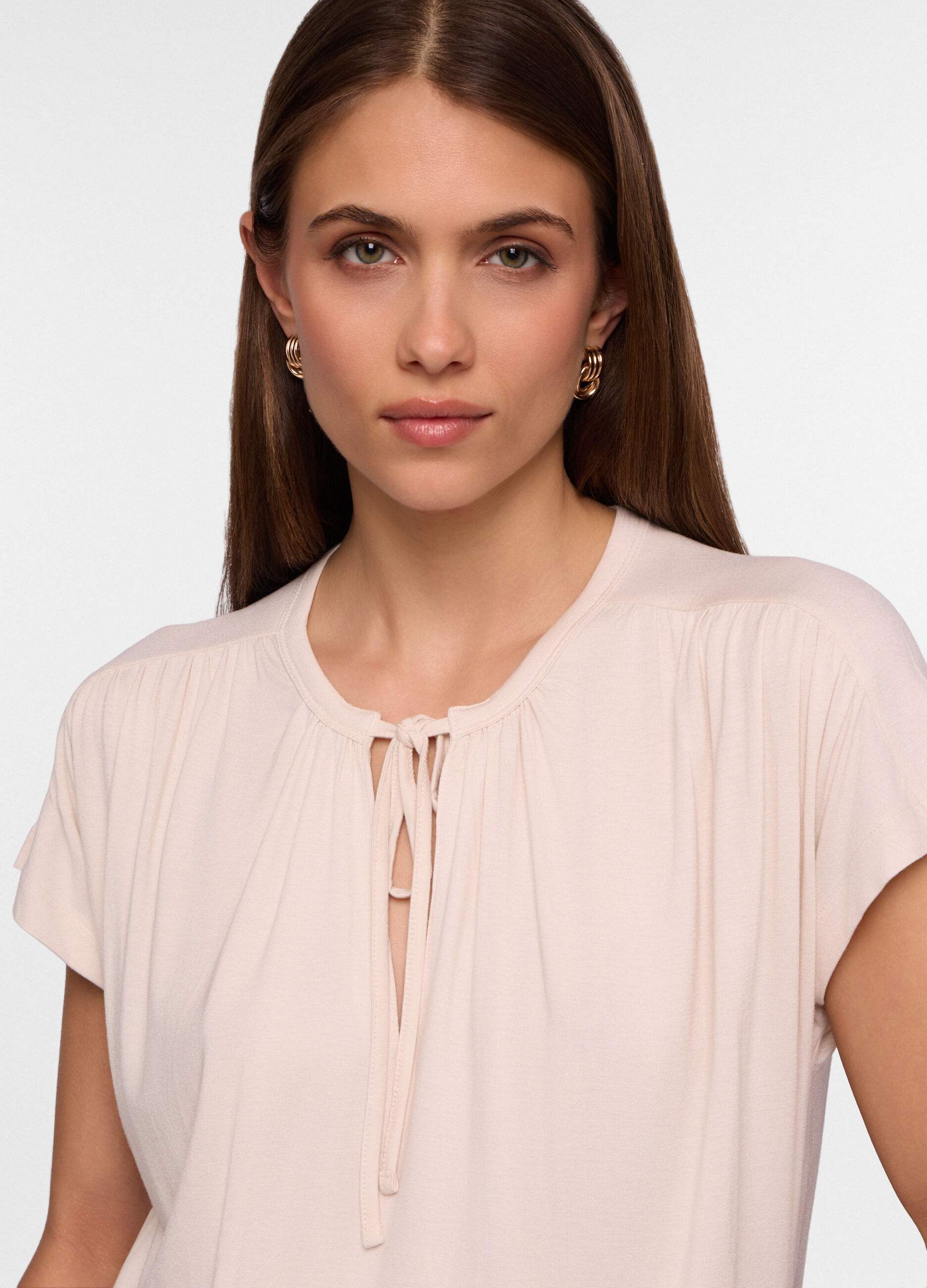 T-shirt girocollo stretch donna_2