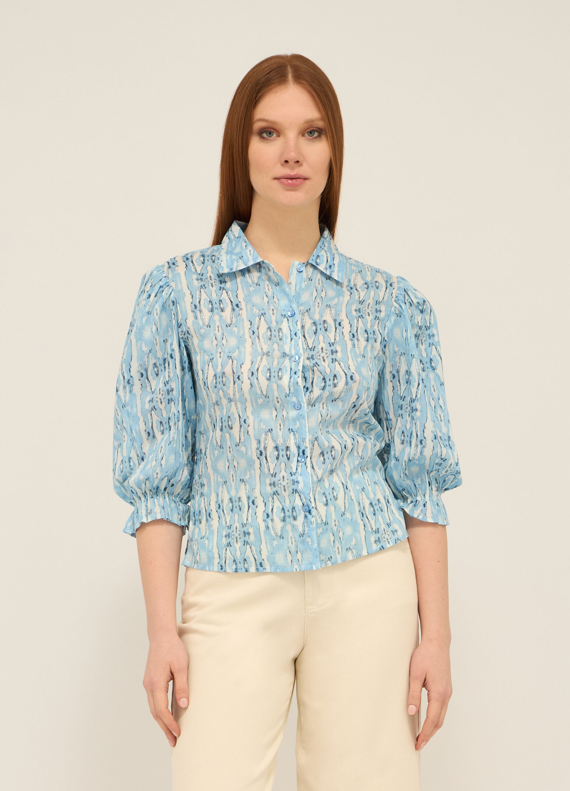 Camicia in puro cotone voile donna_0
