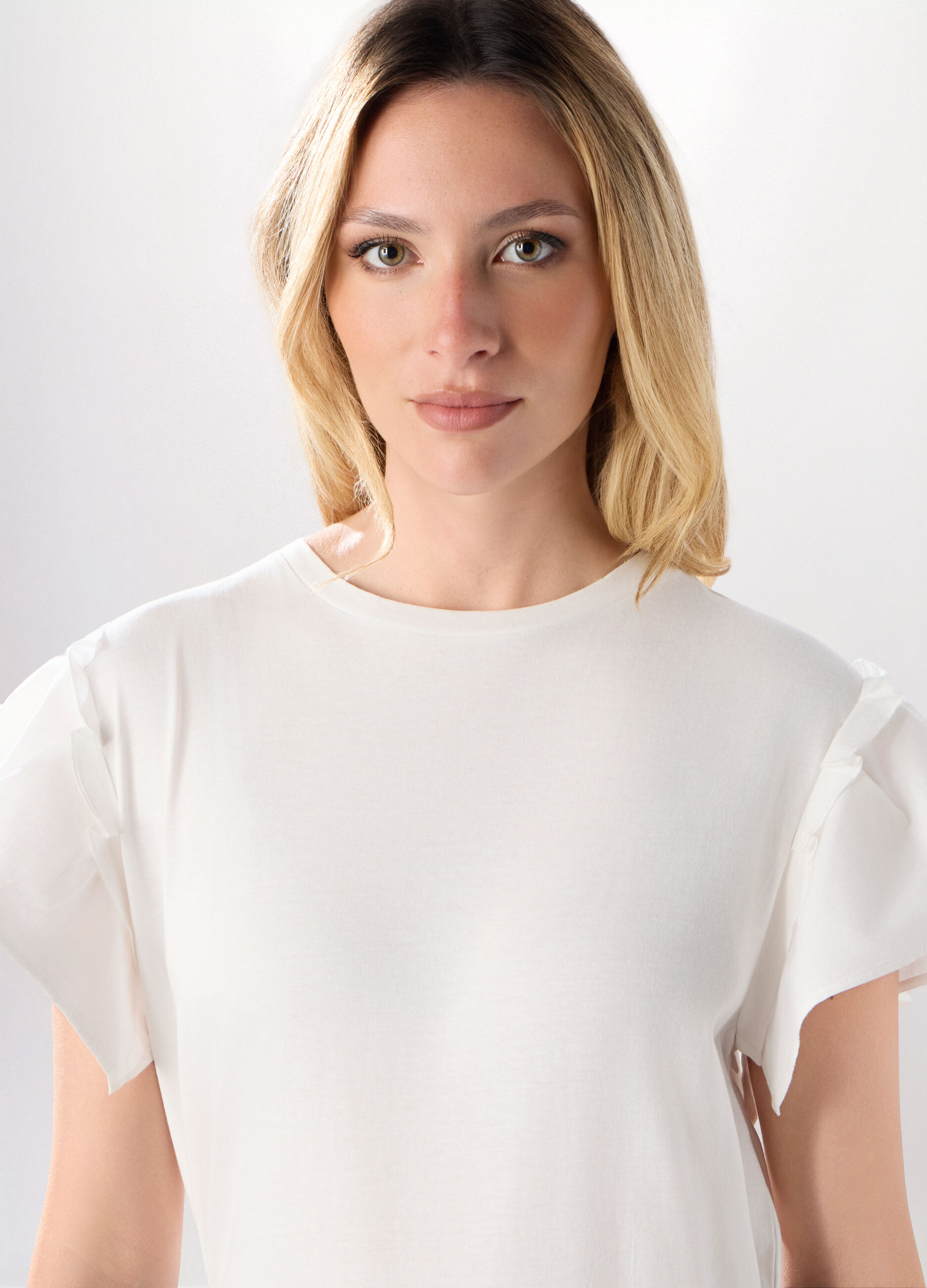 T-shirt in jersey di puro cotone donna_2