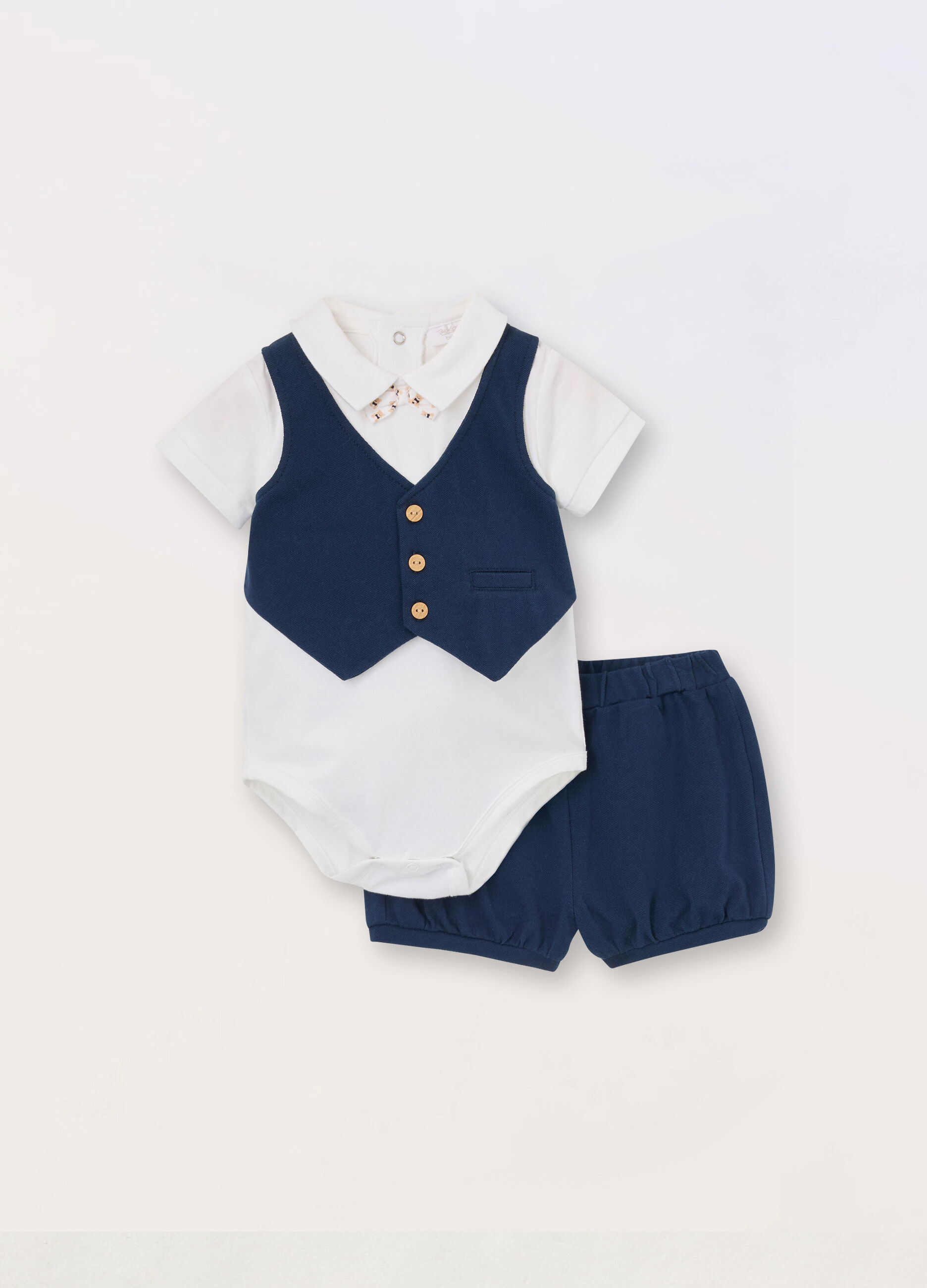 Set in jersey di cotone stretch neonato