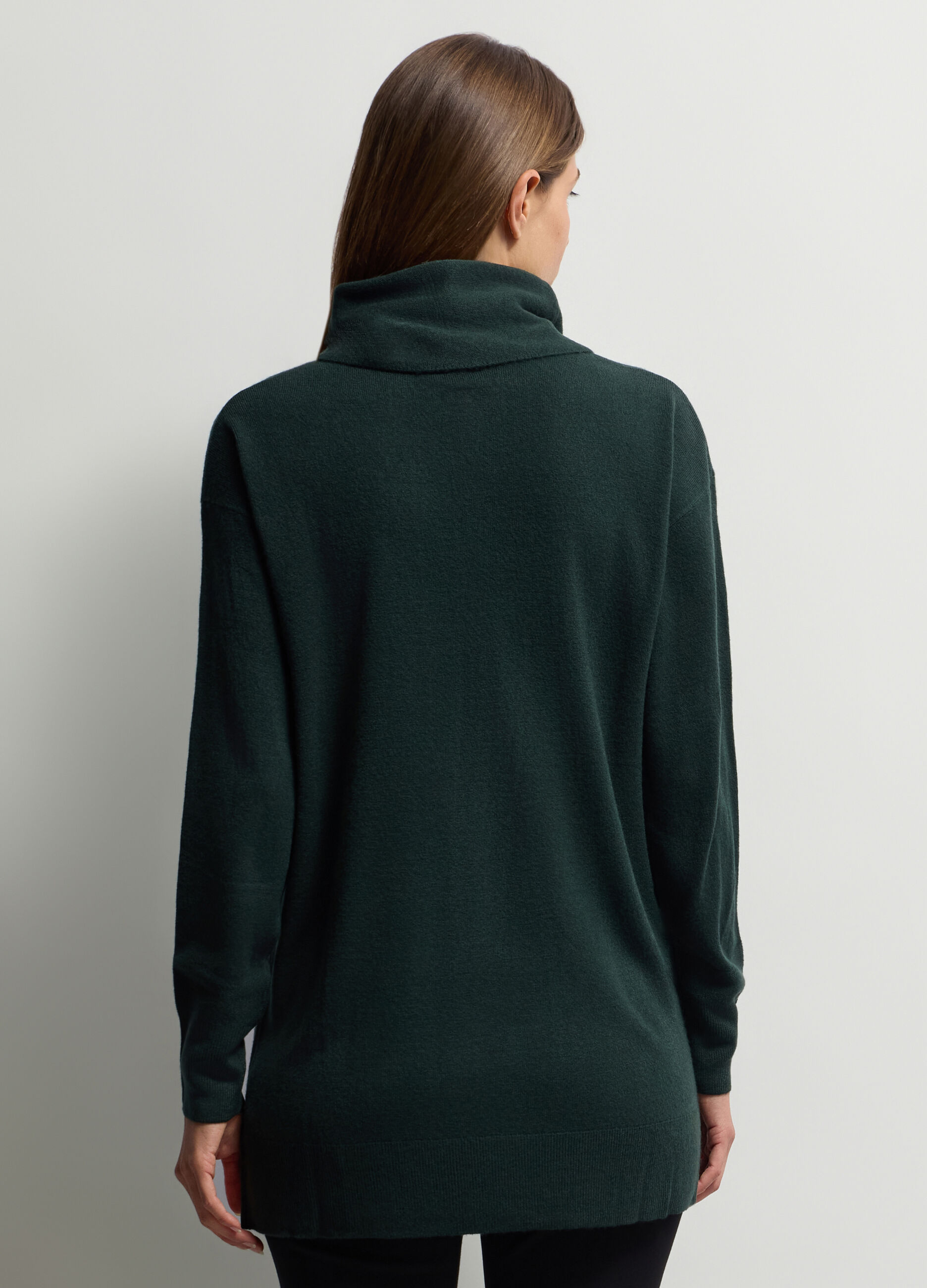 Maglione Fit Over a collo alto rasato donna _1