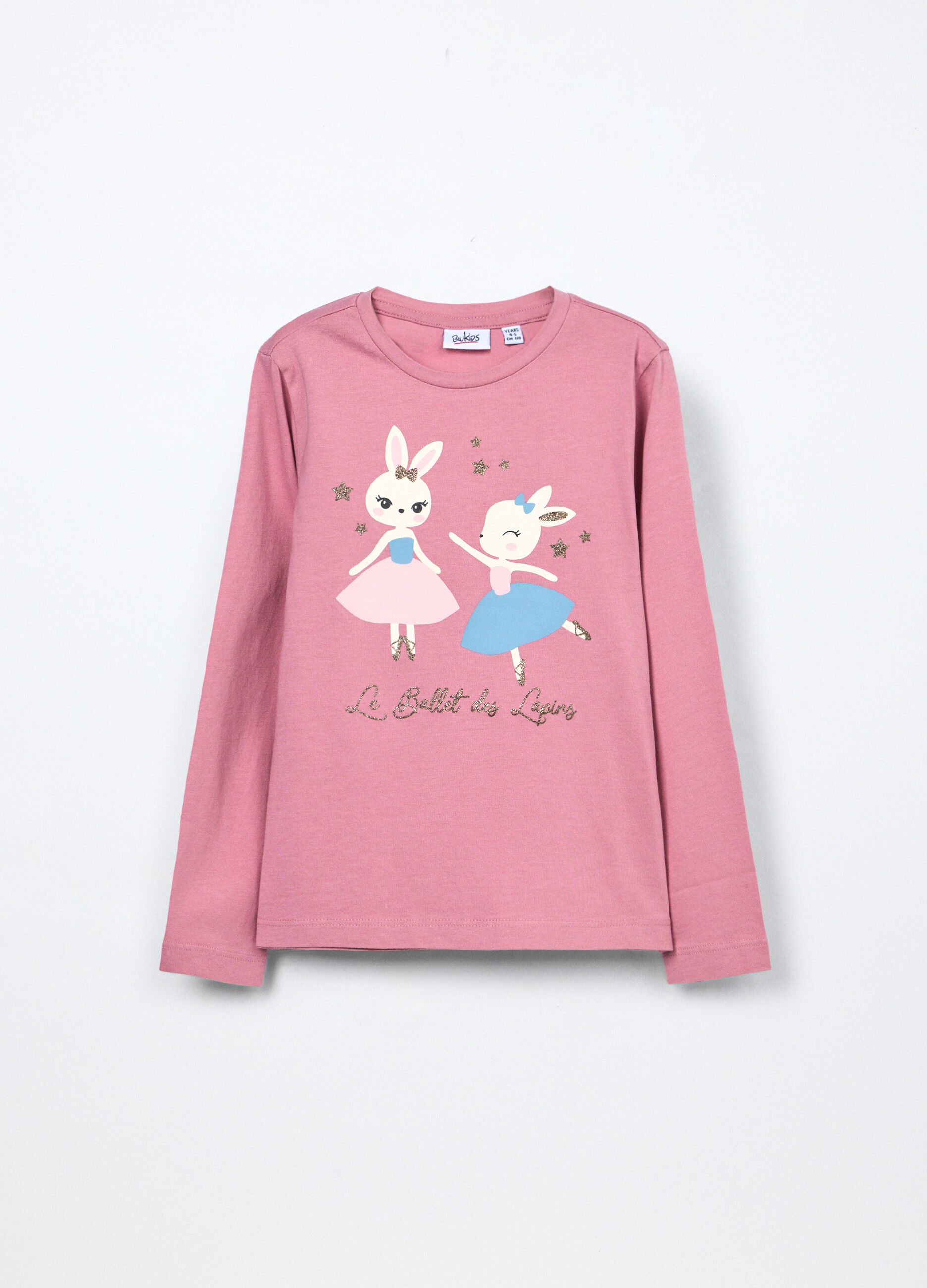 T-shirt in jersey di puro cotone bambina_0