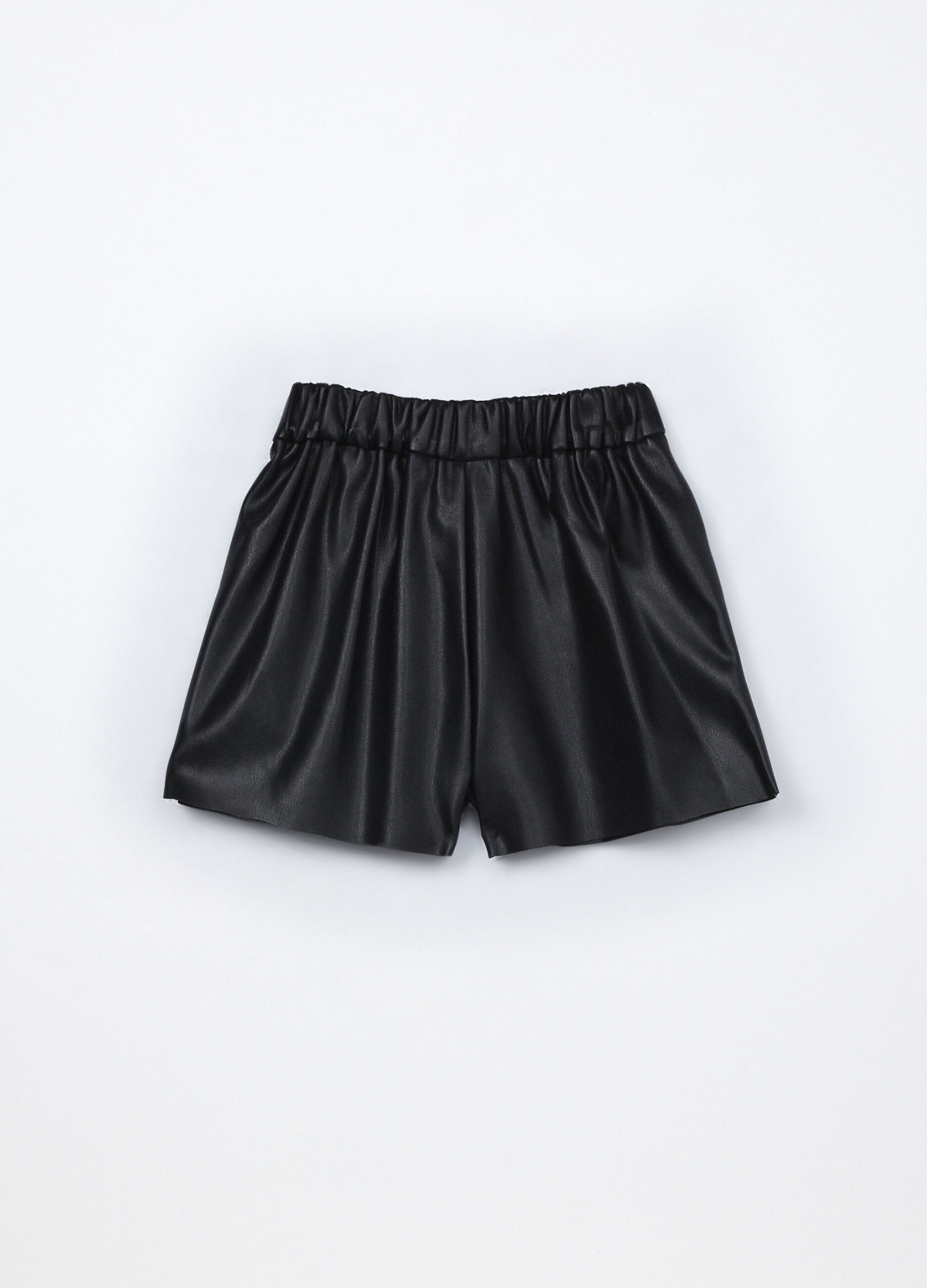 Shorts in eco pelle bambina_1