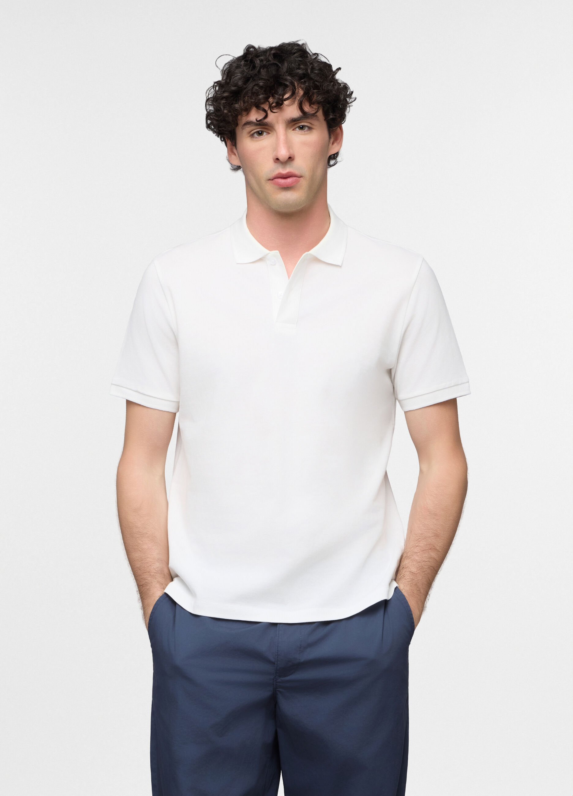 Polo in piquet di cotone uomo_0