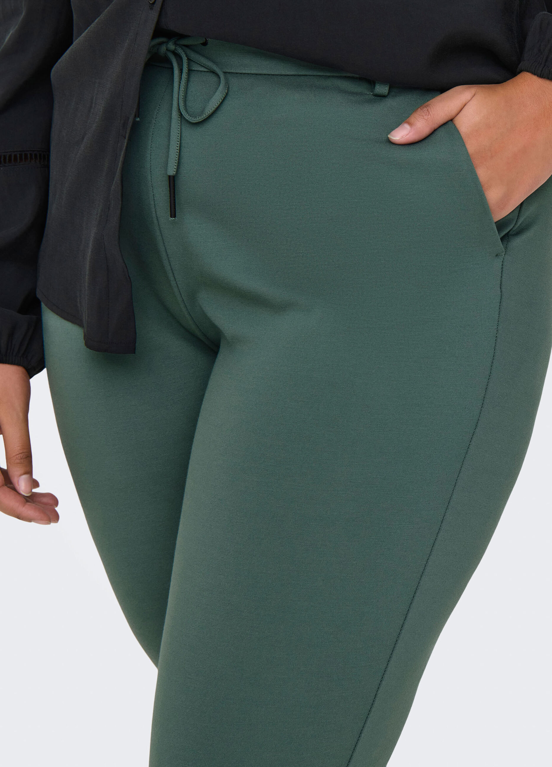 Pantaloni regular fit con coulisse_3