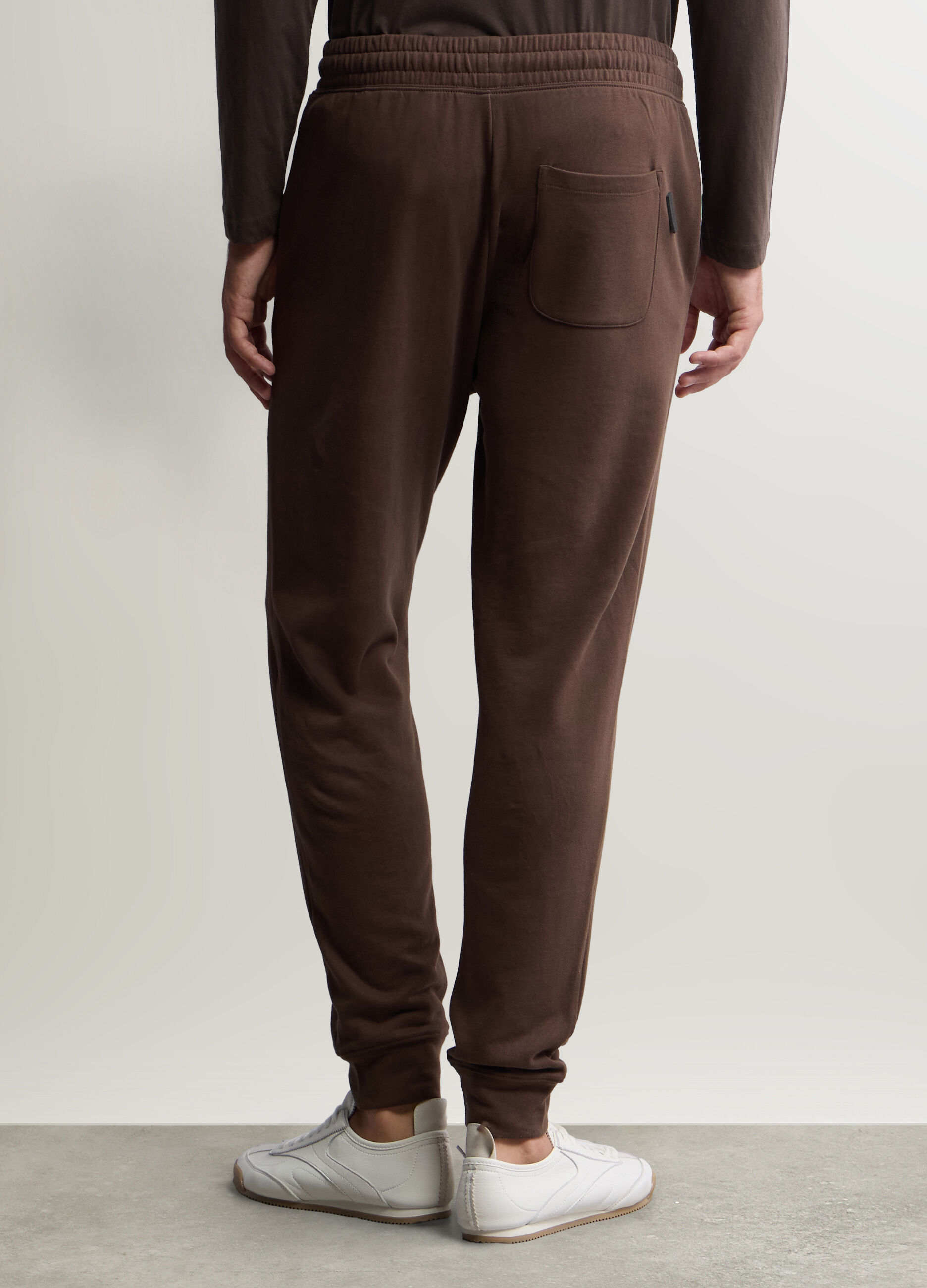 Jogger slim fit in felpa di cotone uomo_2