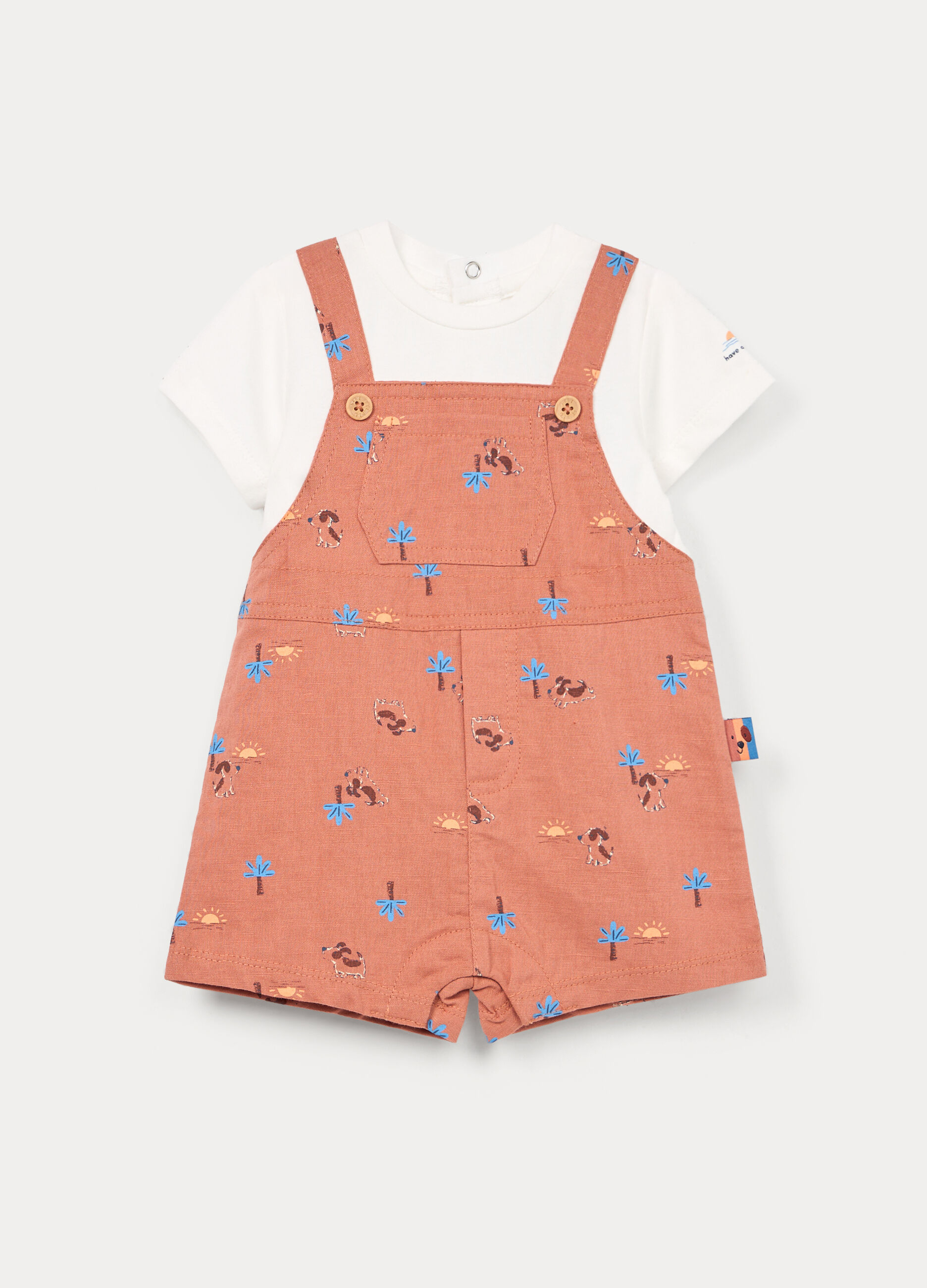 Pagliaccetto misto lino neonato_0