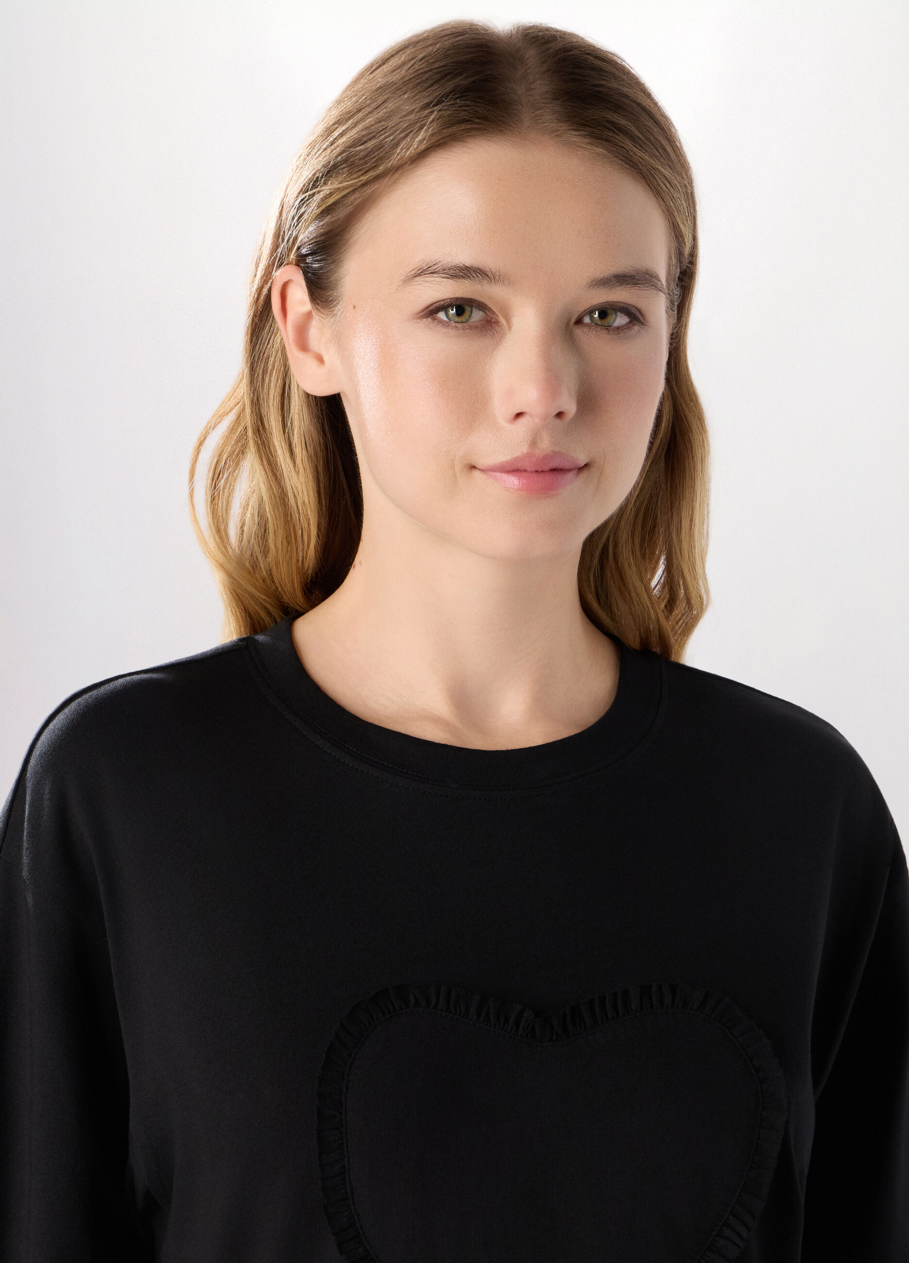 T-shirt in jersey di puro cotone donna_2
