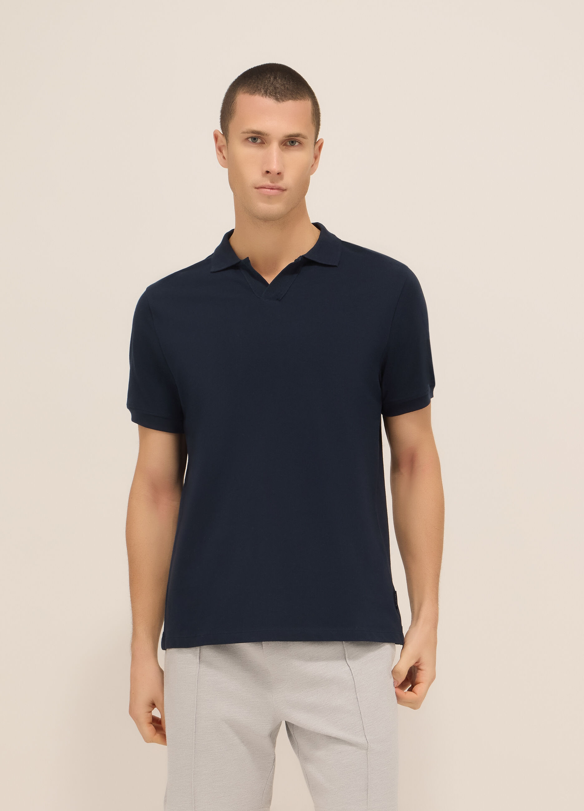 Polo in piquet di cotone uomo_0