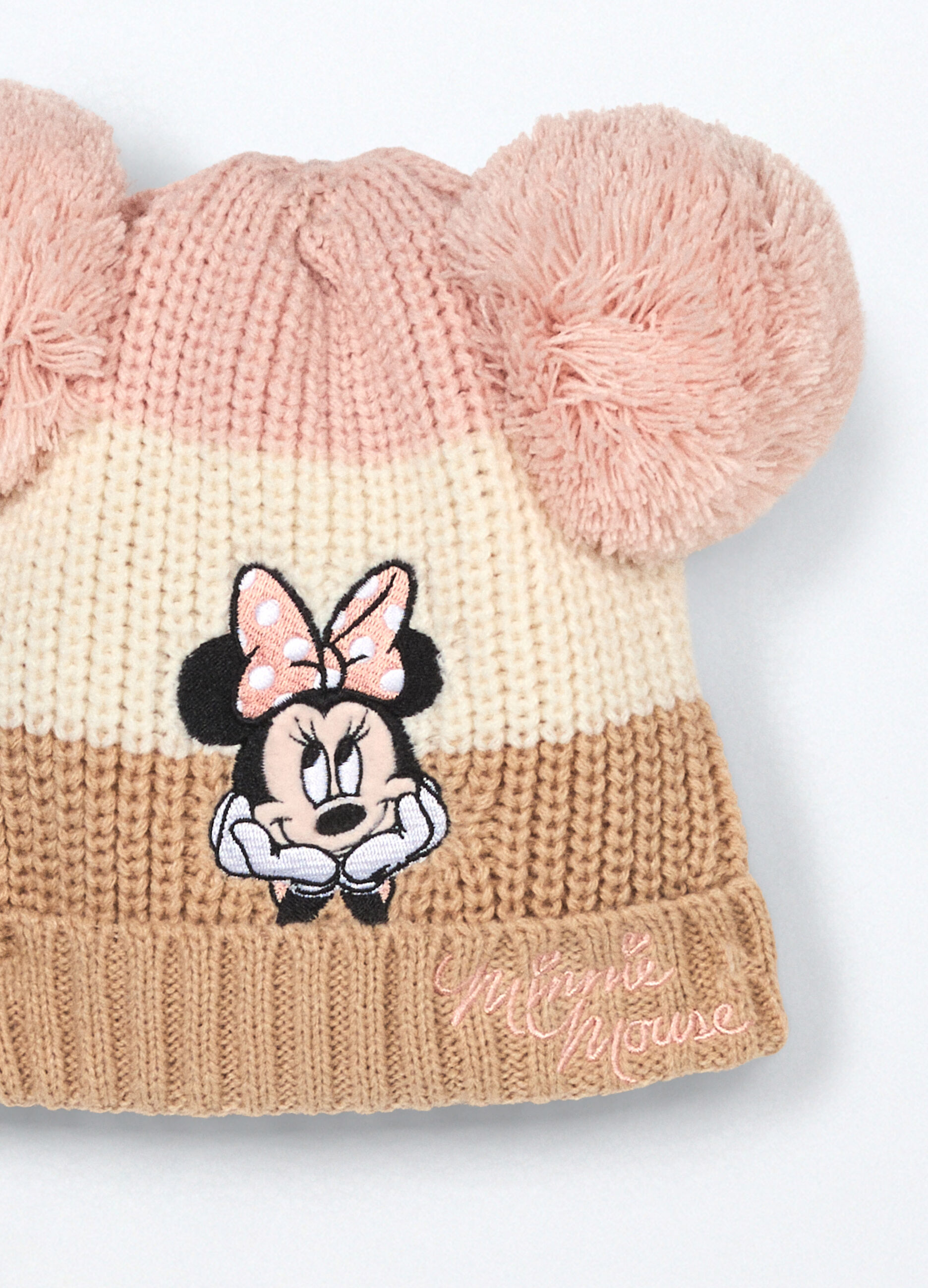 Berretto tricot a righe neonata_2