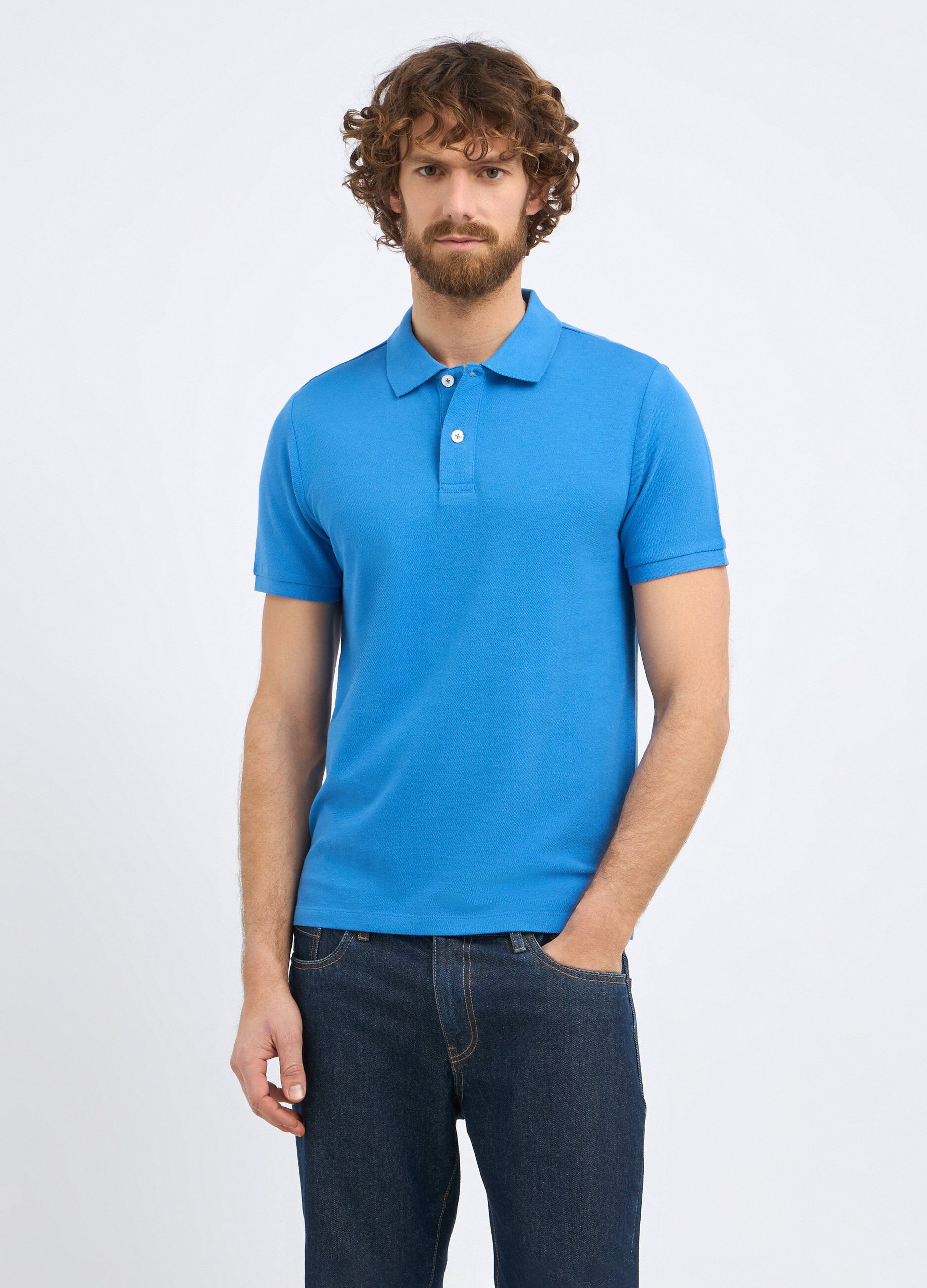 Polo in puro cotone piquet uomo_0