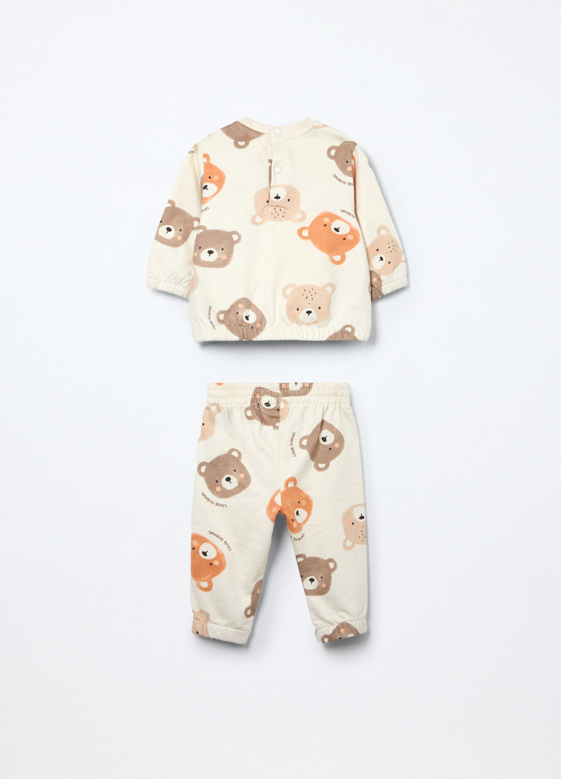 Jogging set in puro cotone fleece neonato_1