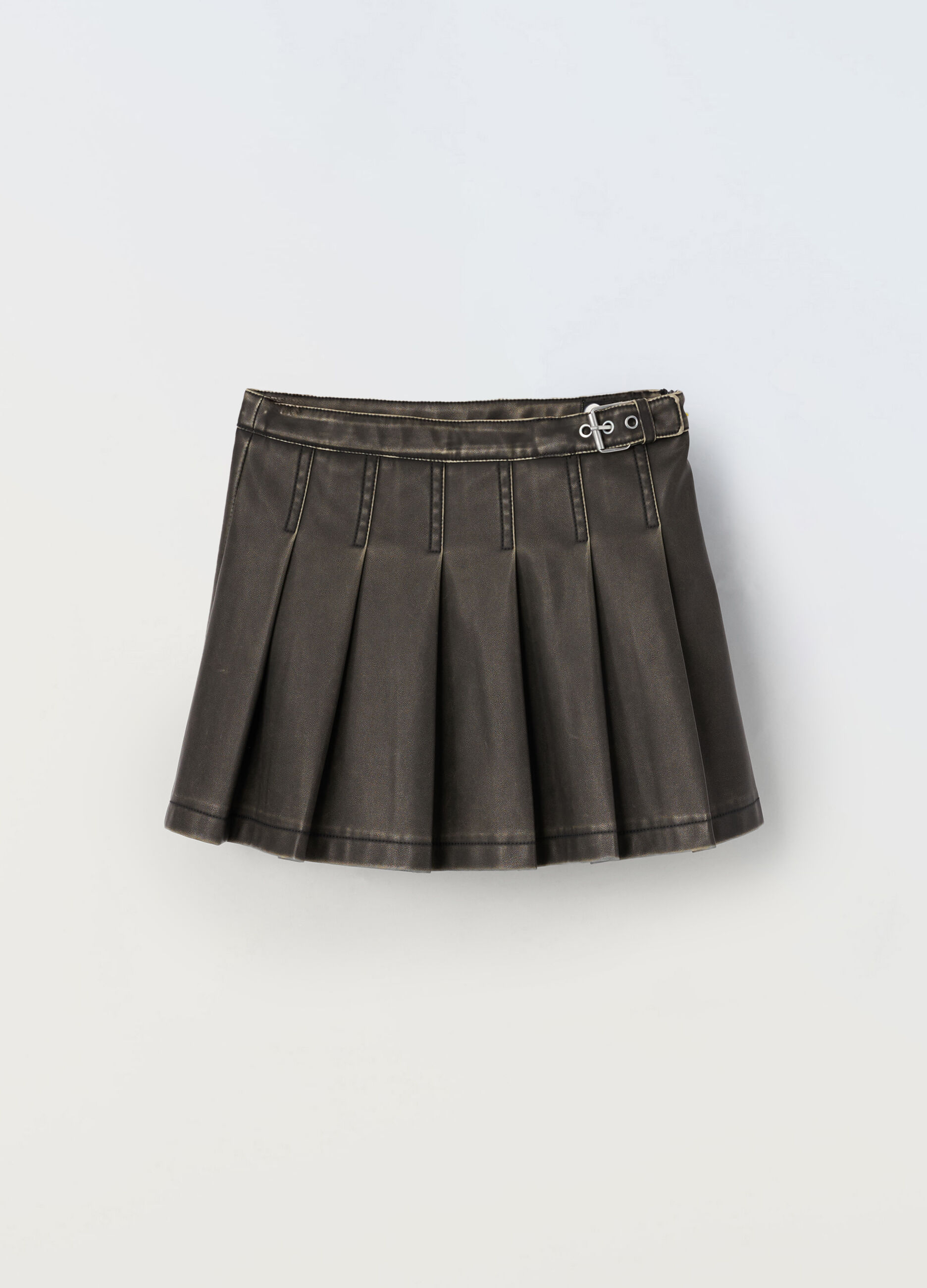 Gonna in eco pelle ragazza_0