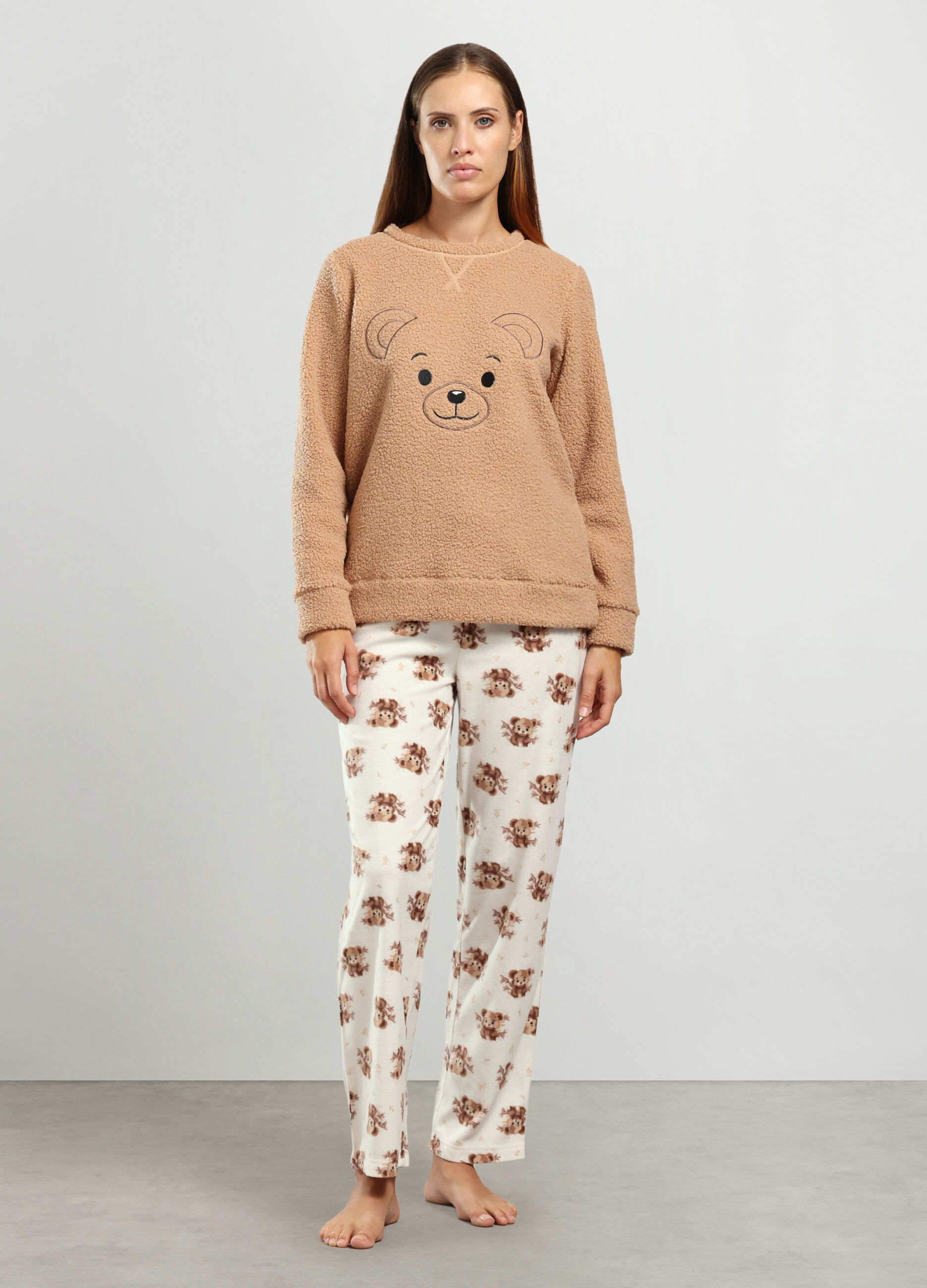 Set pigiama in fleece donna_0