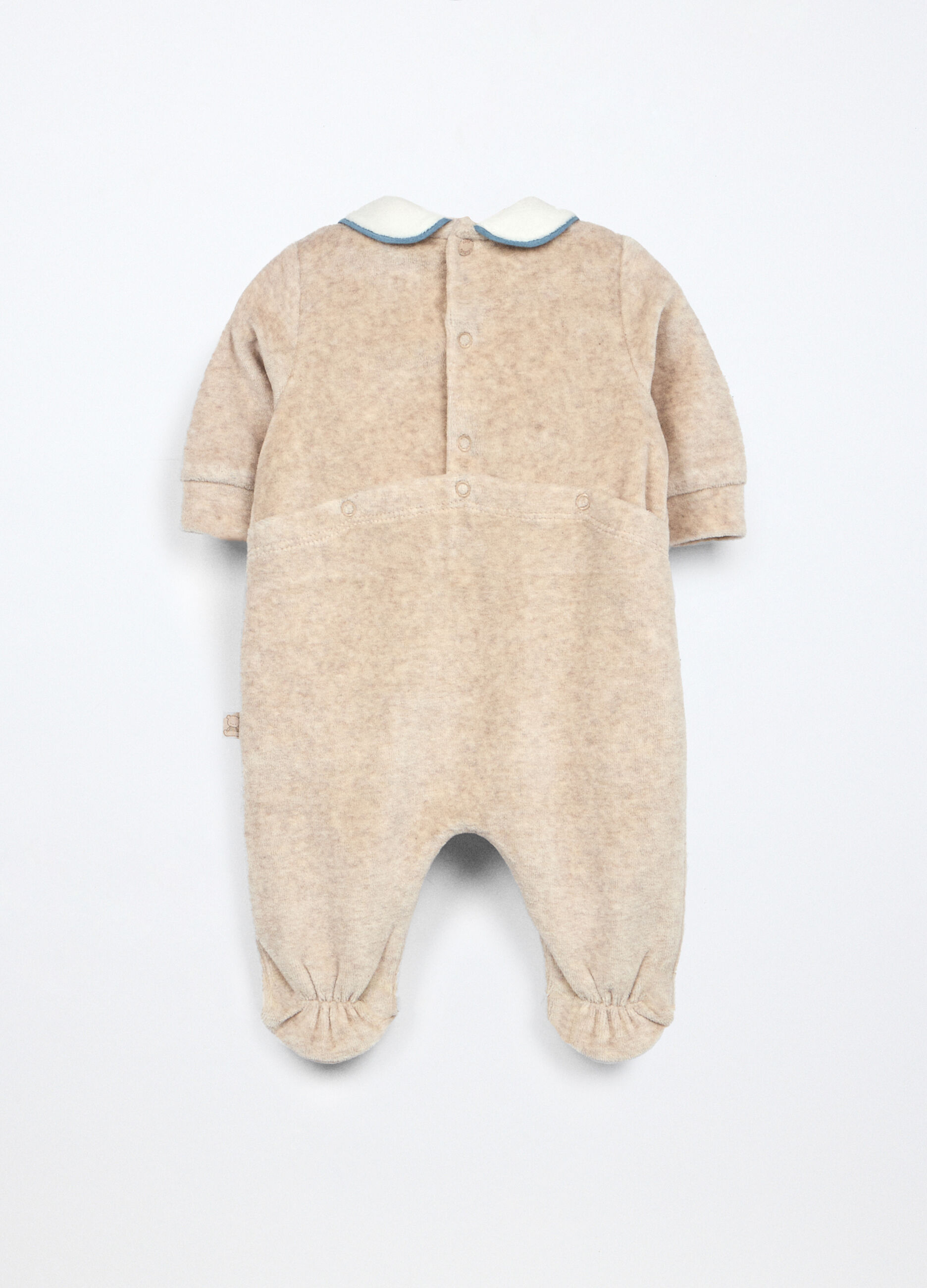 Tutina misto cotone velours neonato_1