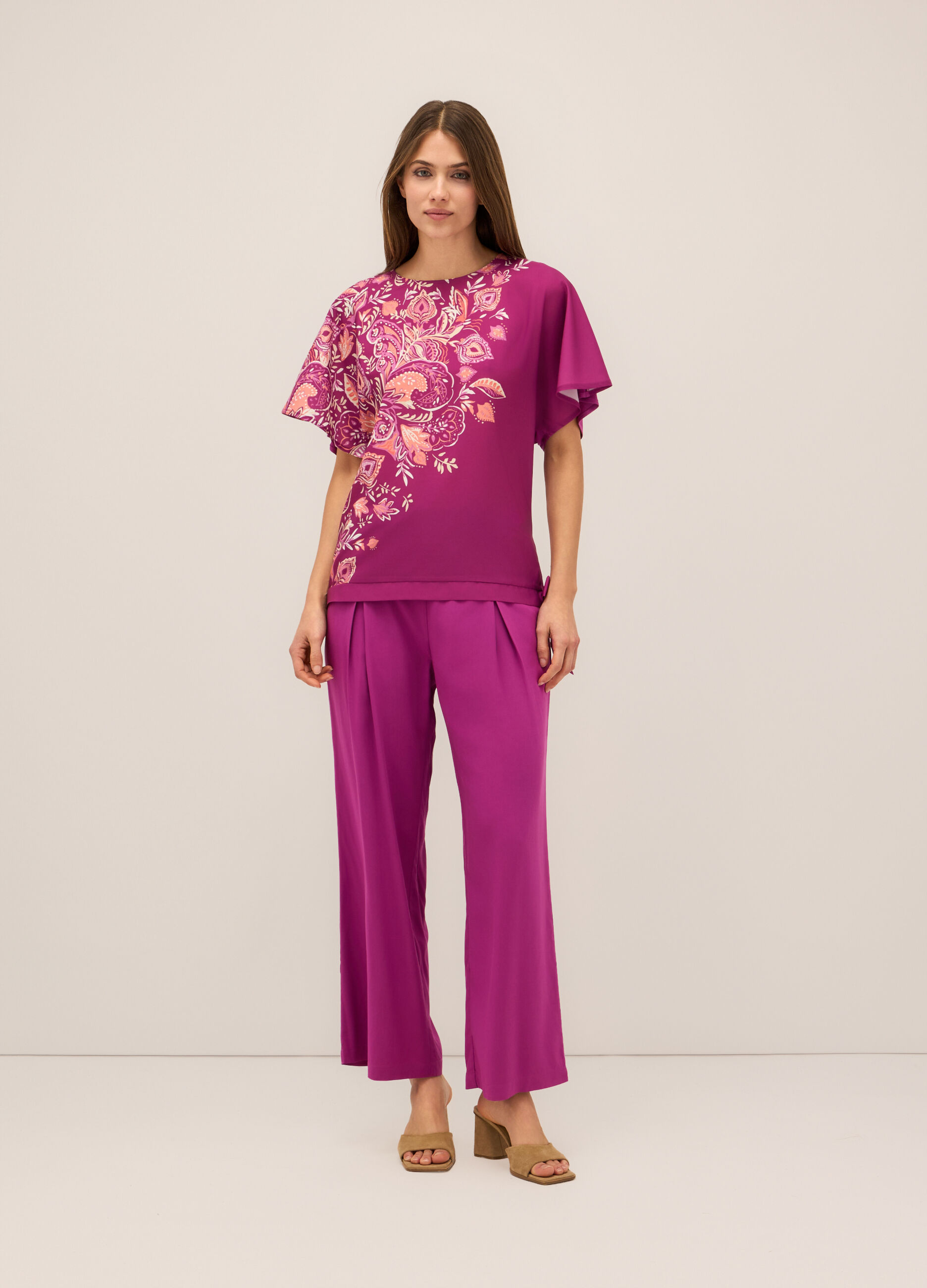 Pantaloni in pura viscosa donna_0