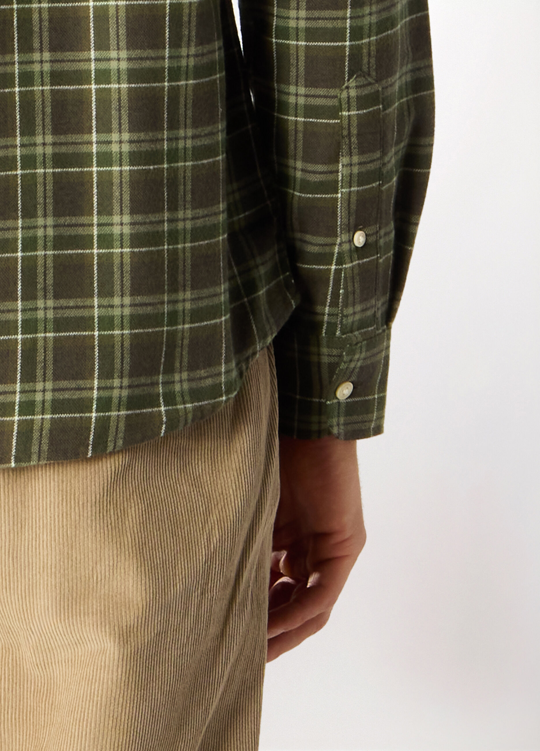 Camicia slim fit in flanella a quadri uomo_2