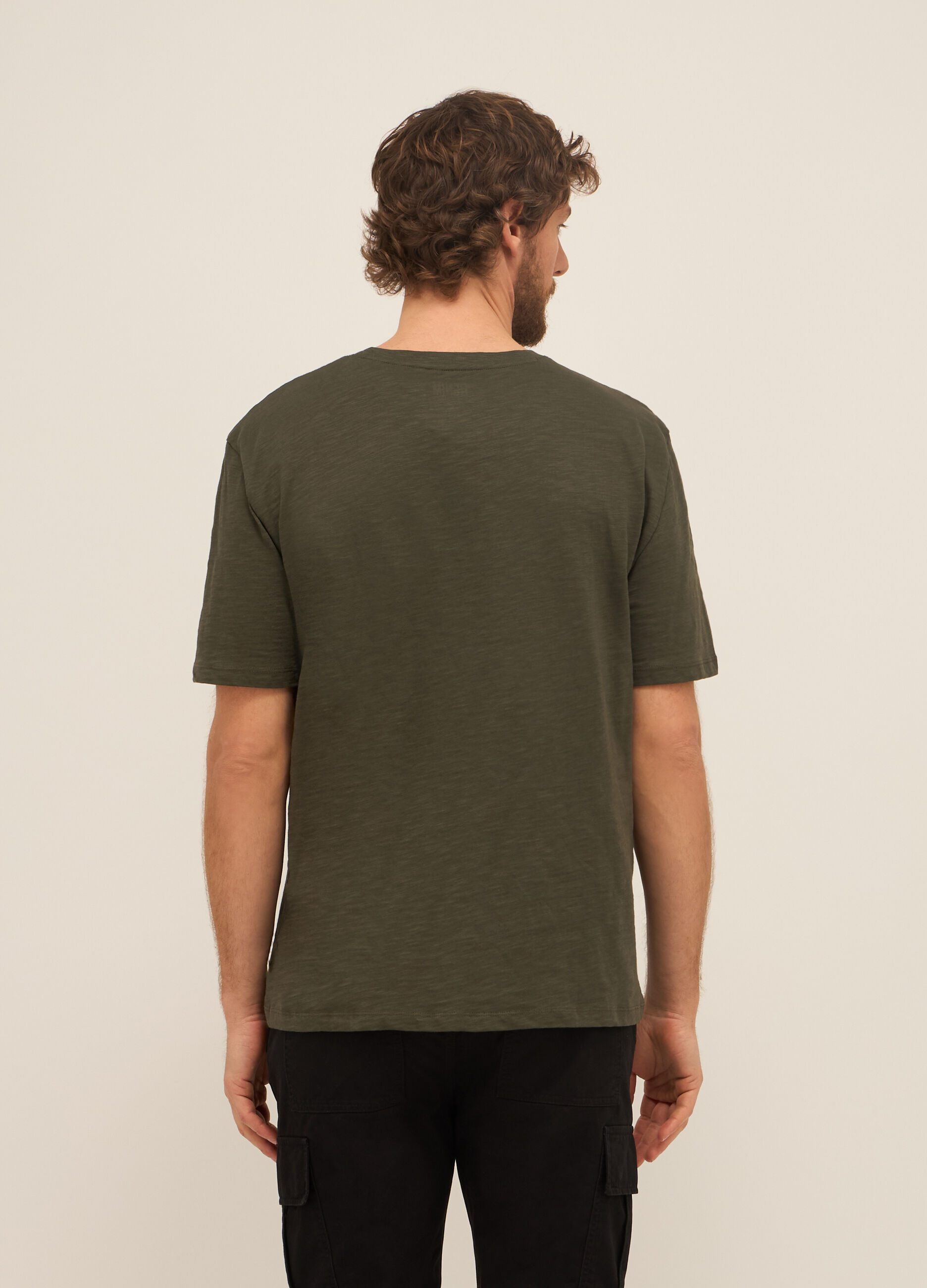 T-shirt in puro cotone con logo uomo_1