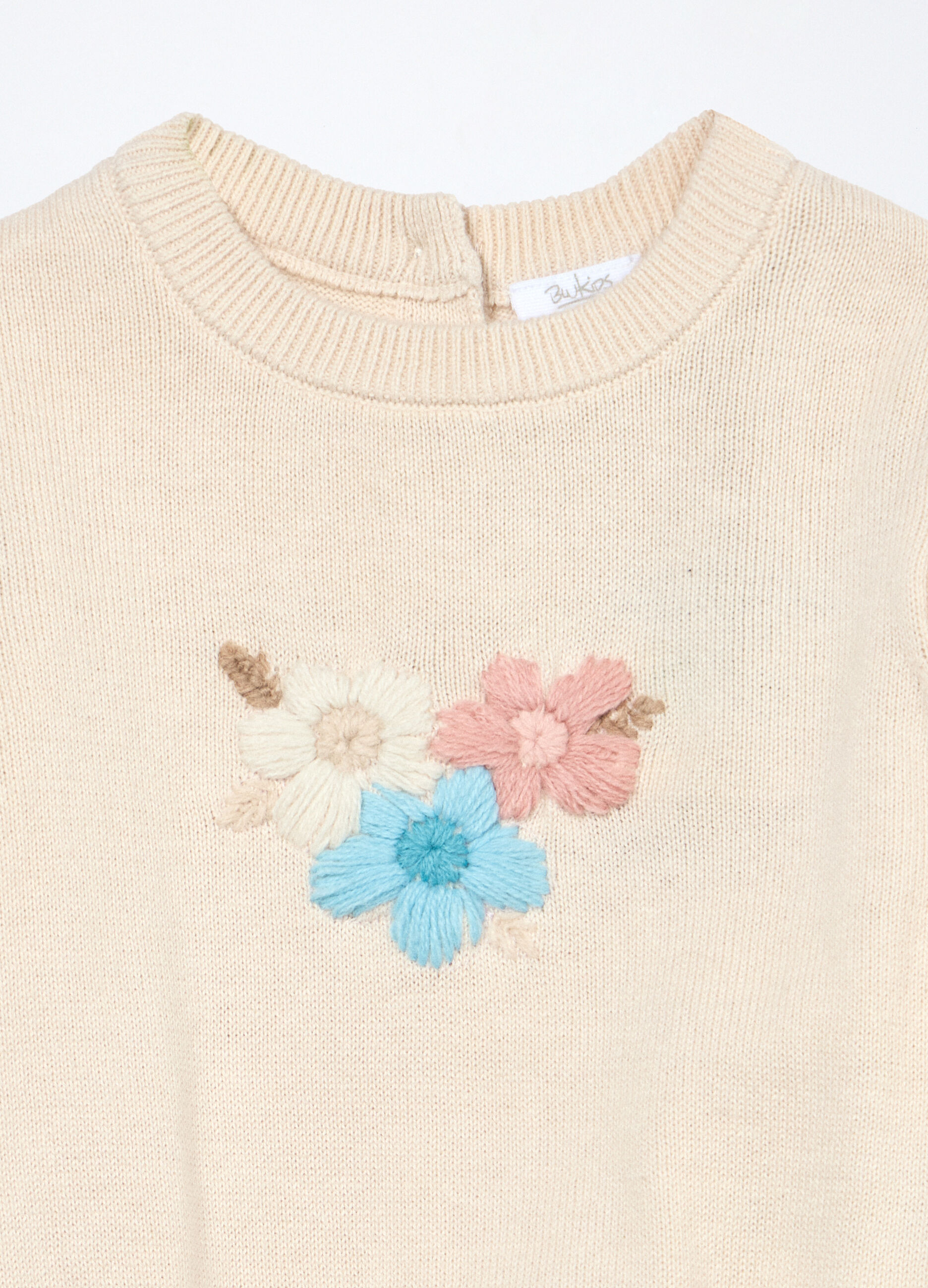 Girocollo tricot in puro cotone neonata_2