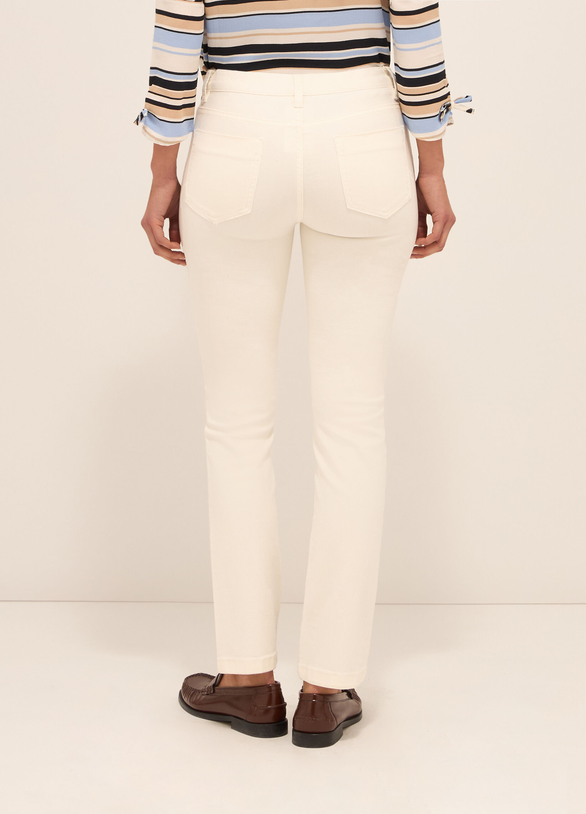 Pantaloni in denim stretch donna_1