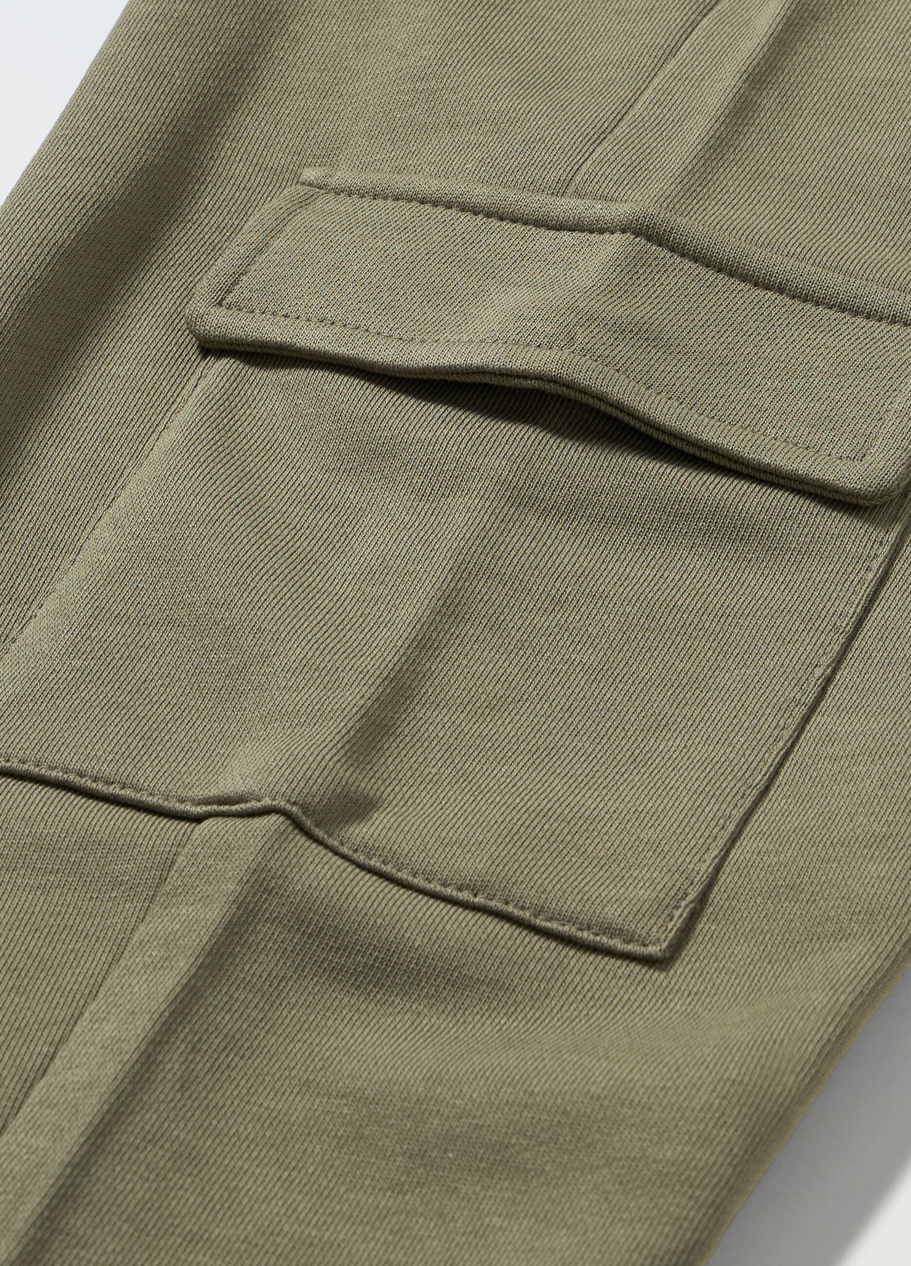 Joggers cargo in french terry di puro cotone ragazza_1