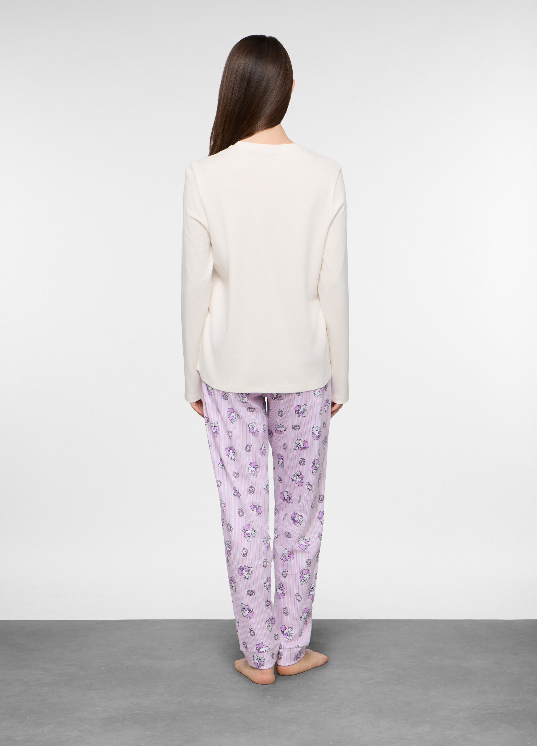 Set pigiama in interlock di puro cotone donna_1