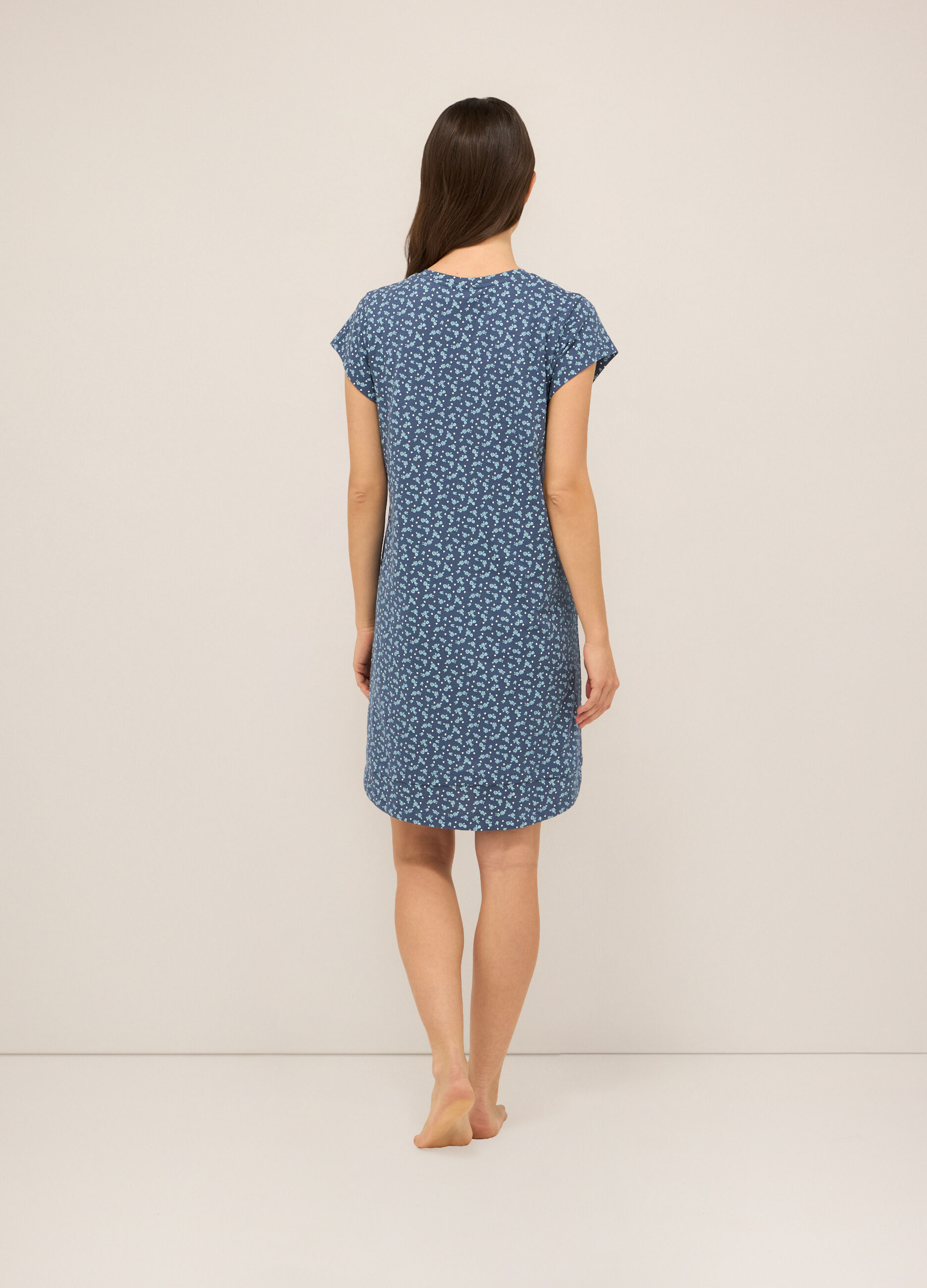 Camicia da notte in jersey di puro donna_1