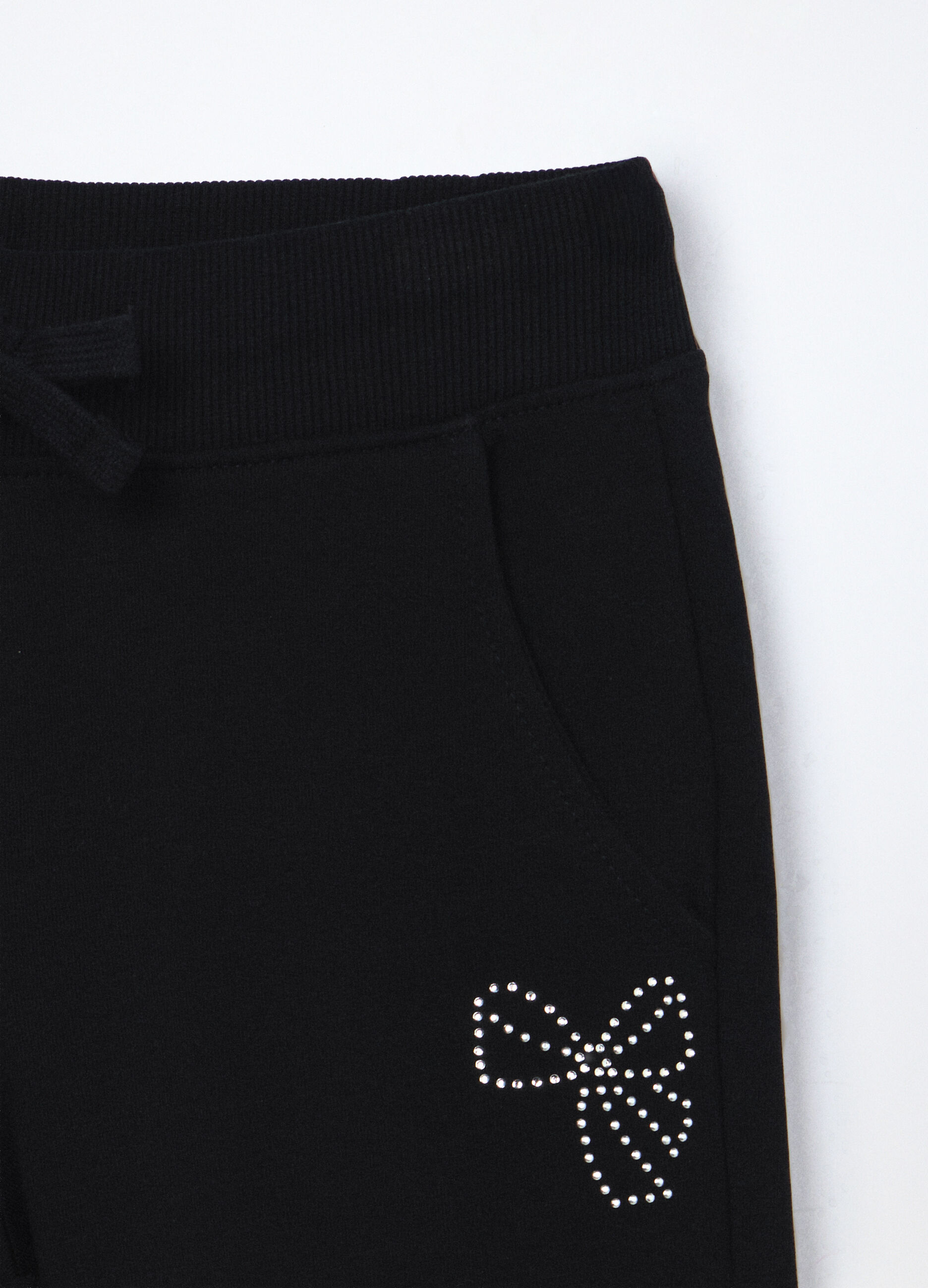 Jogger in french terry di cotone stretch bambina_2
