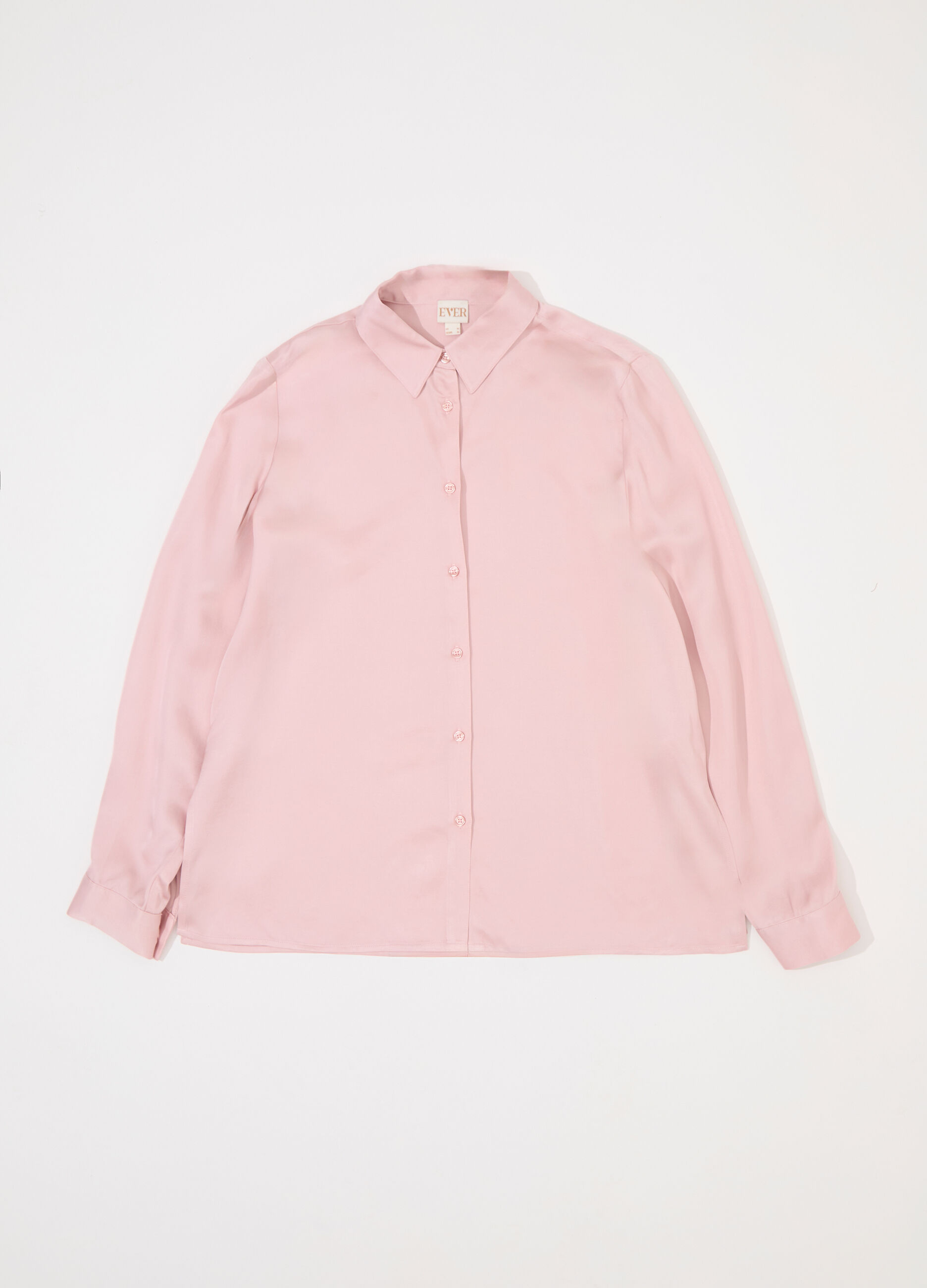 Camicia in viscosa satin a maniche lunghe donna_4