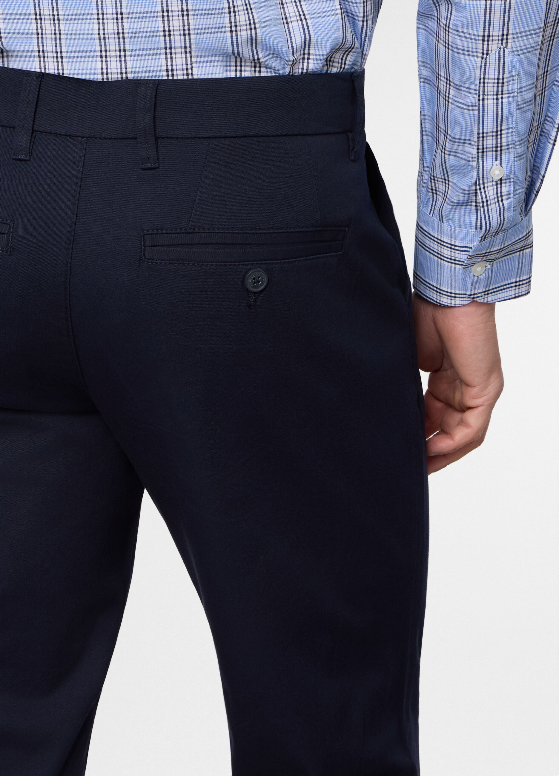 Pantalone chino slim fit in cotone stretch uomo_2