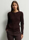 Cardigan girocollo a trecce donna_0