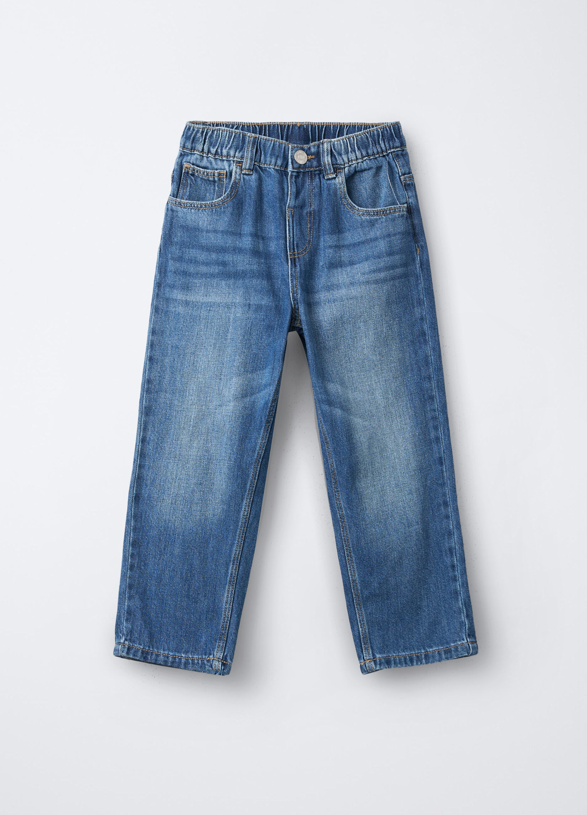 Jogger in denim misto viscosa Baggy Fit bambino_0