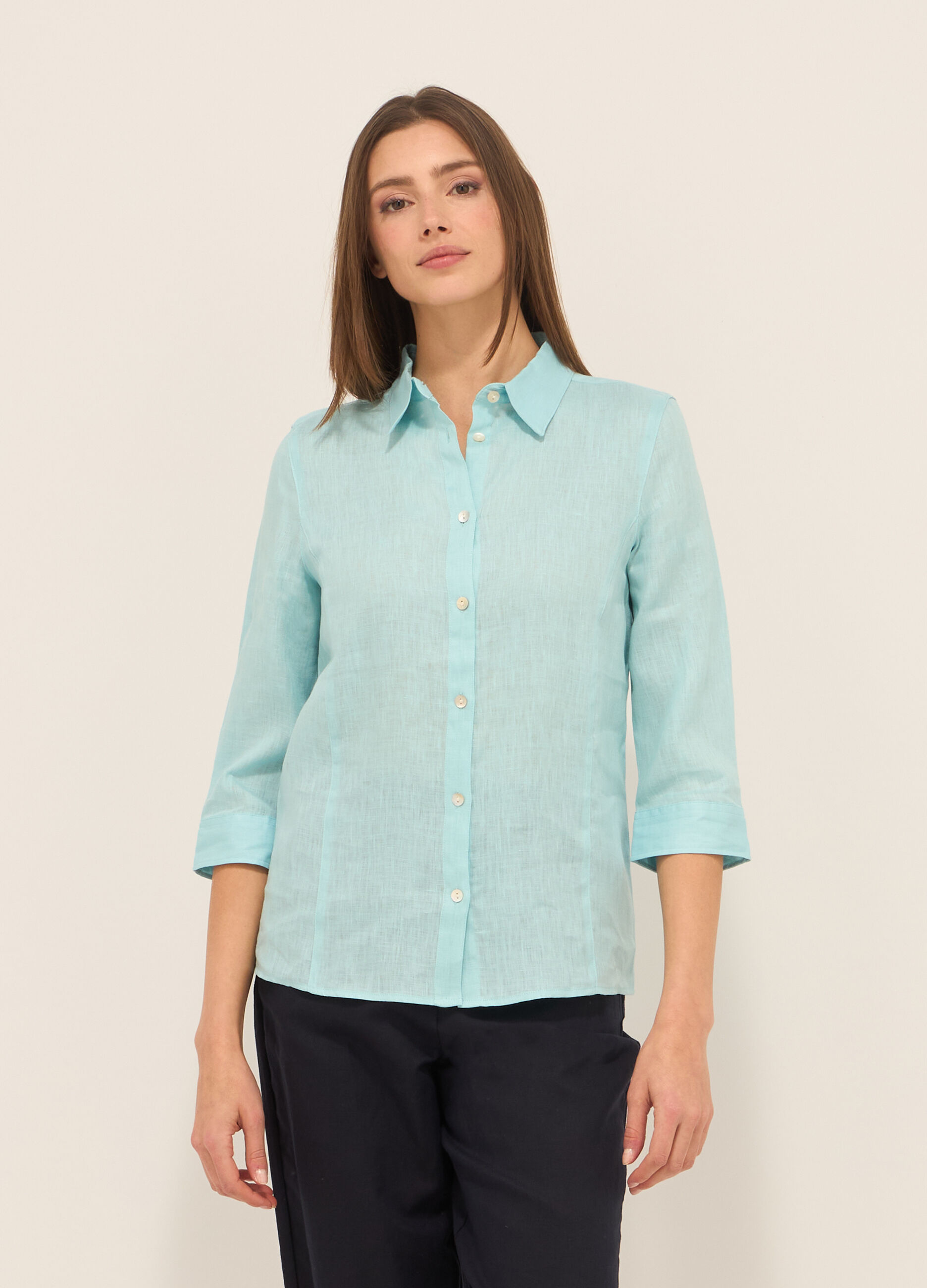 Camicia in puro lino donna_0