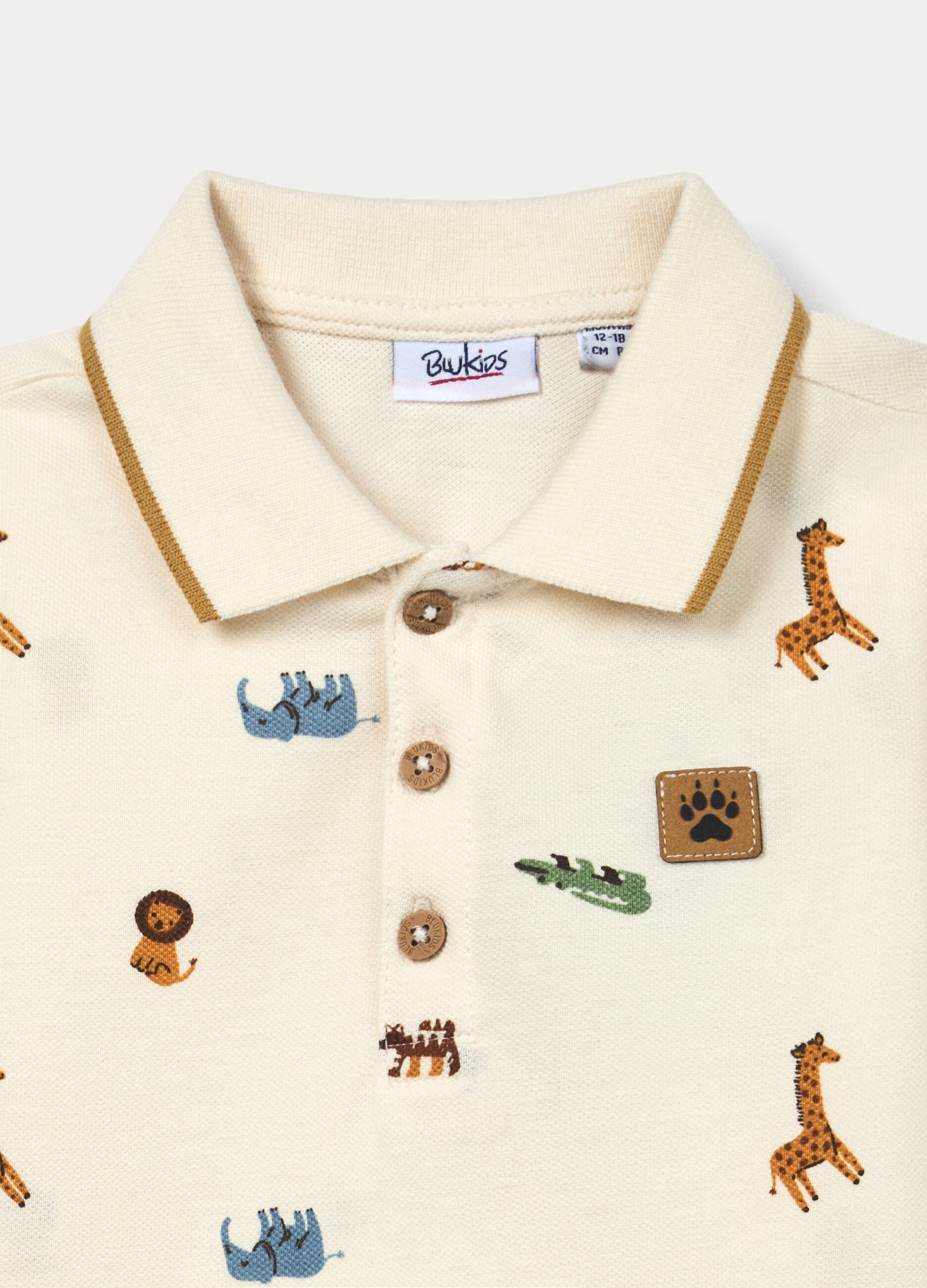 Polo in puro cotone Piquet bimbo_2