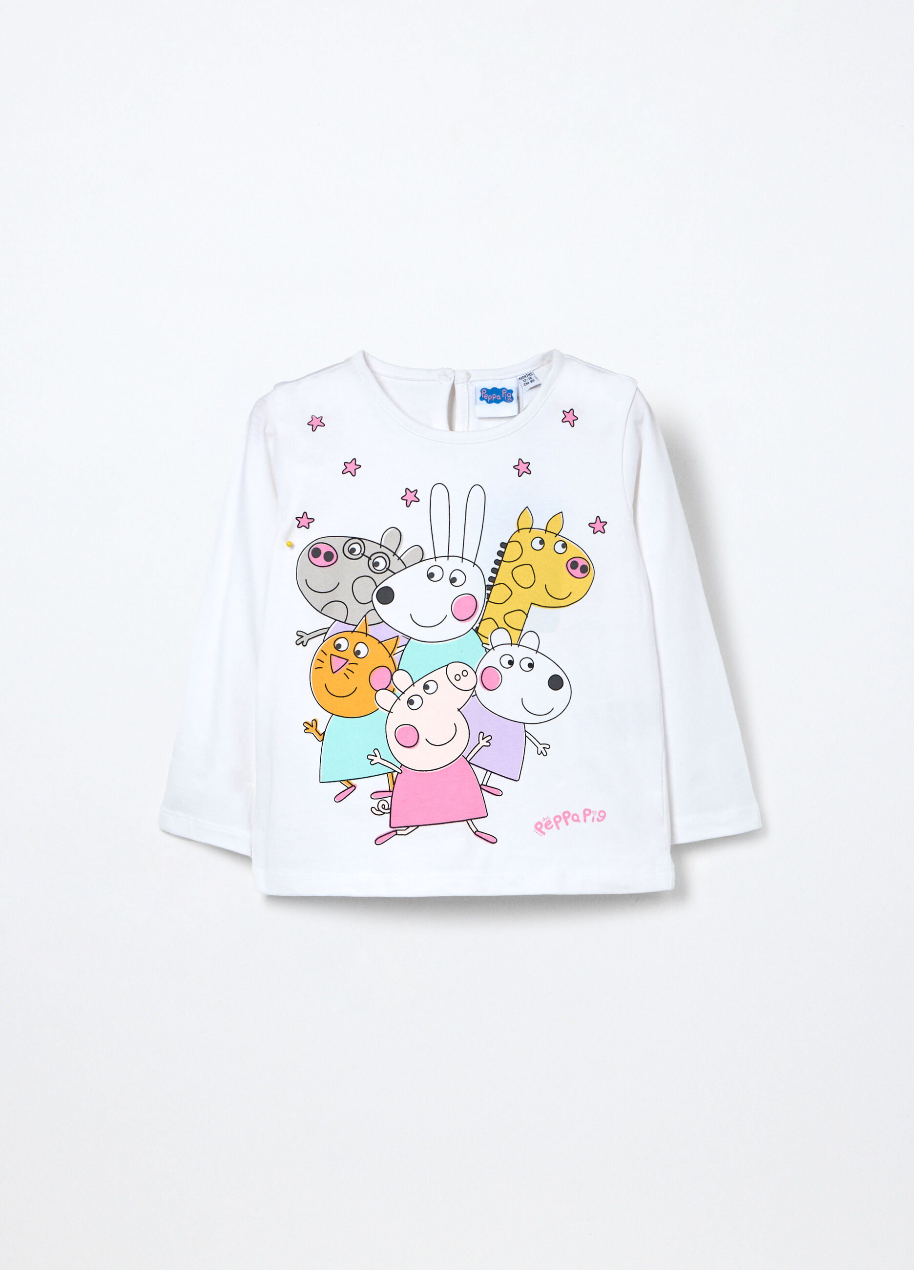 T-shirt in jersey di cotone stretch neonata_0