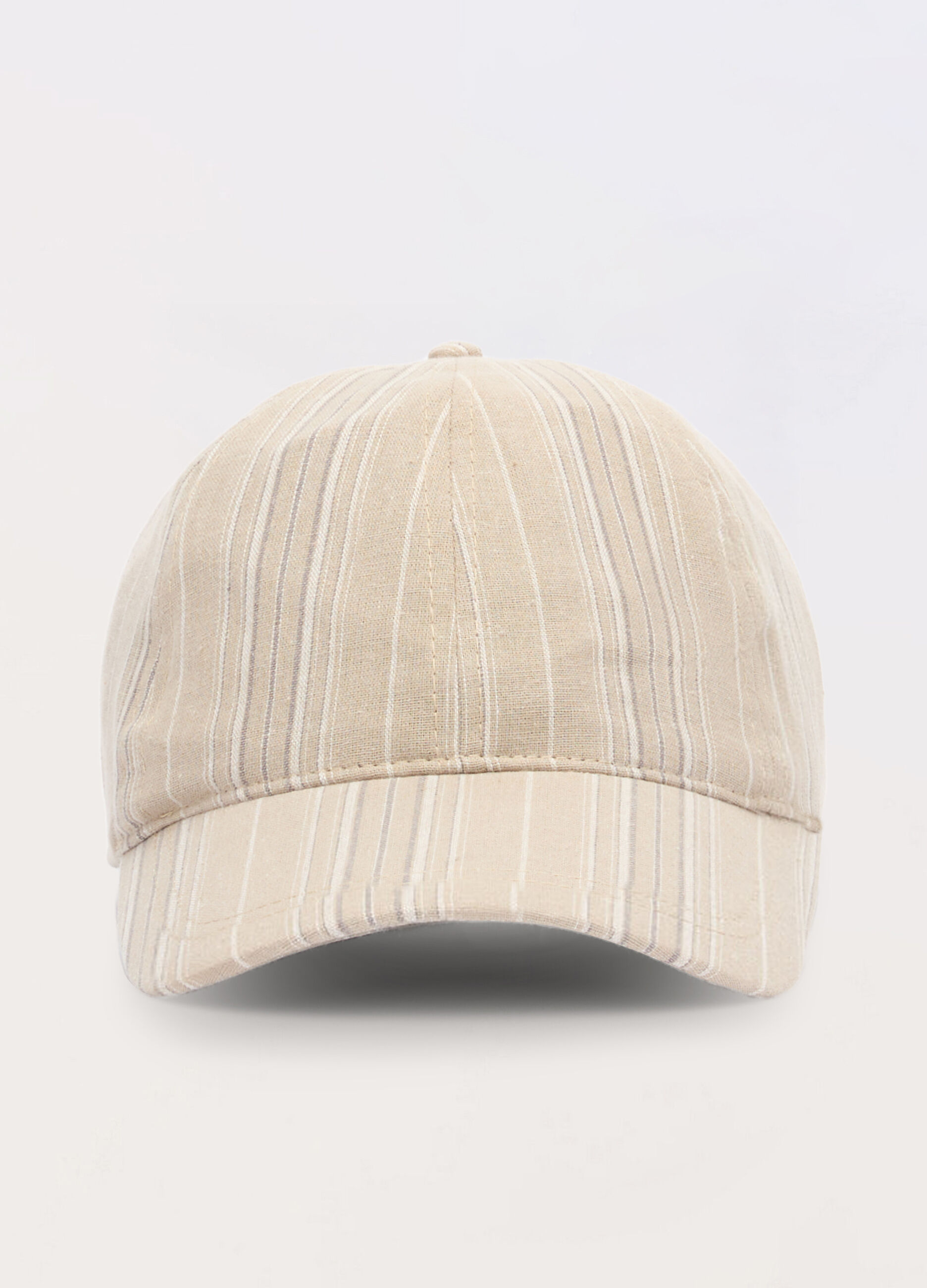 Cappello baseball in misto cotone a righe uomo_0