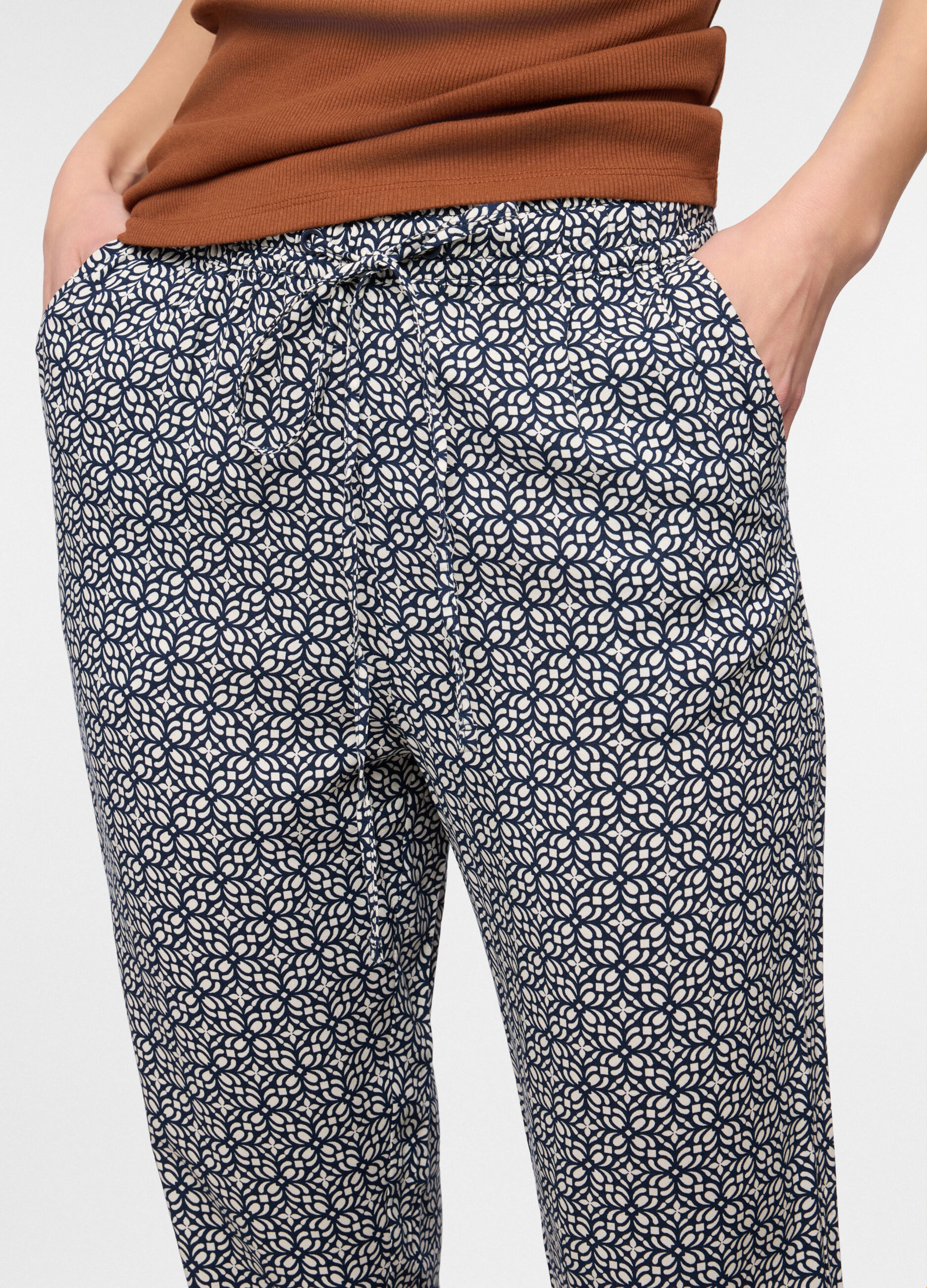 Jogger in pura viscosa donna_2