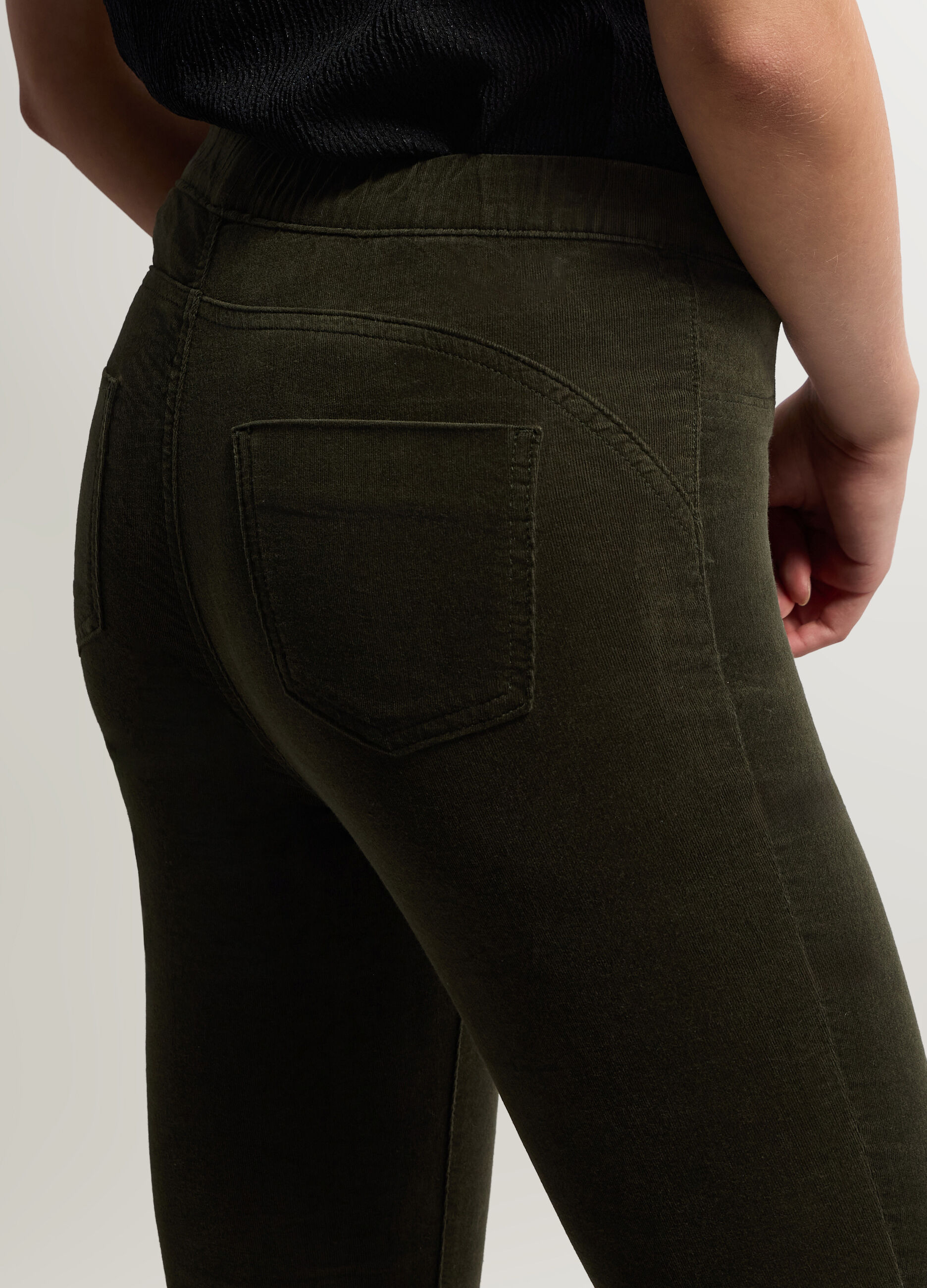 Treggings Skinny Fit in costina di cotone stretch donna_3