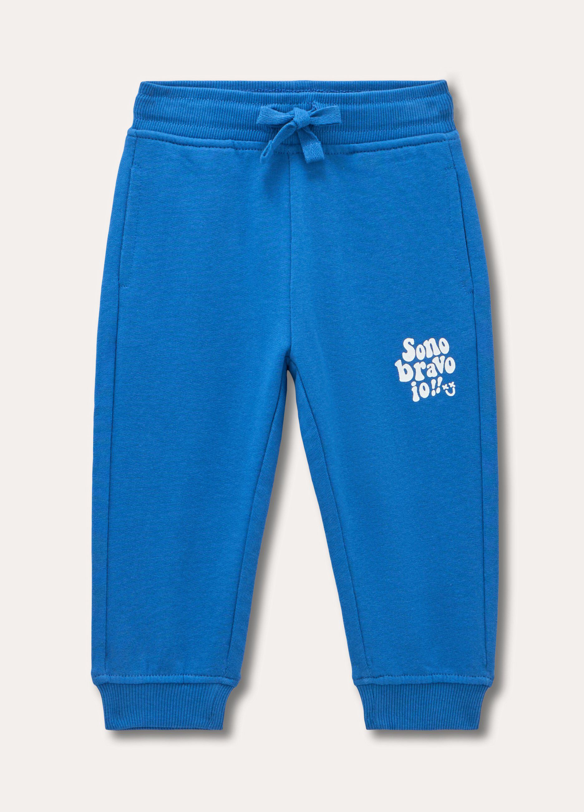 Jogger in puro cotone neonato_0