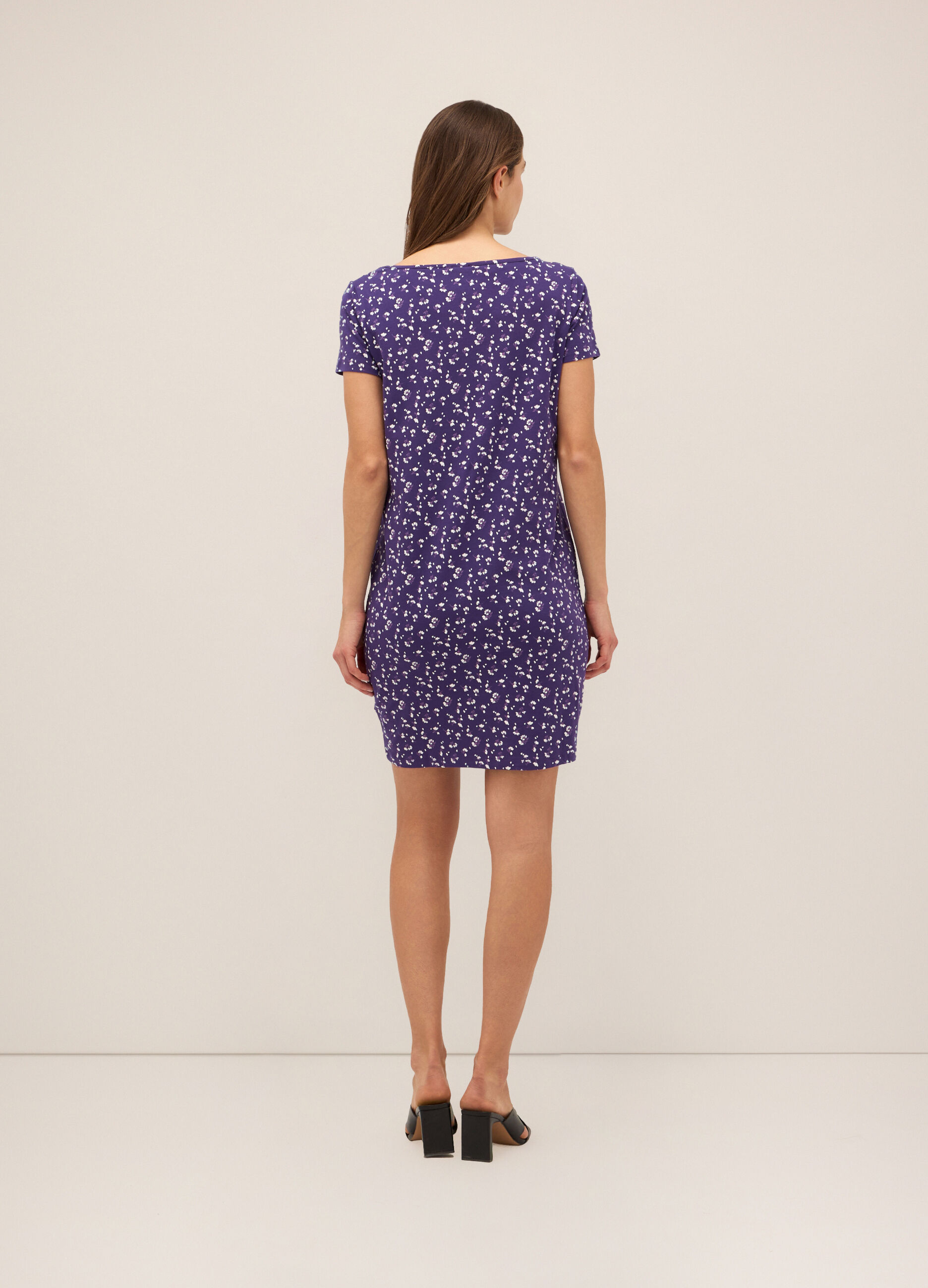 Abito corto in cotone stretch donna_1