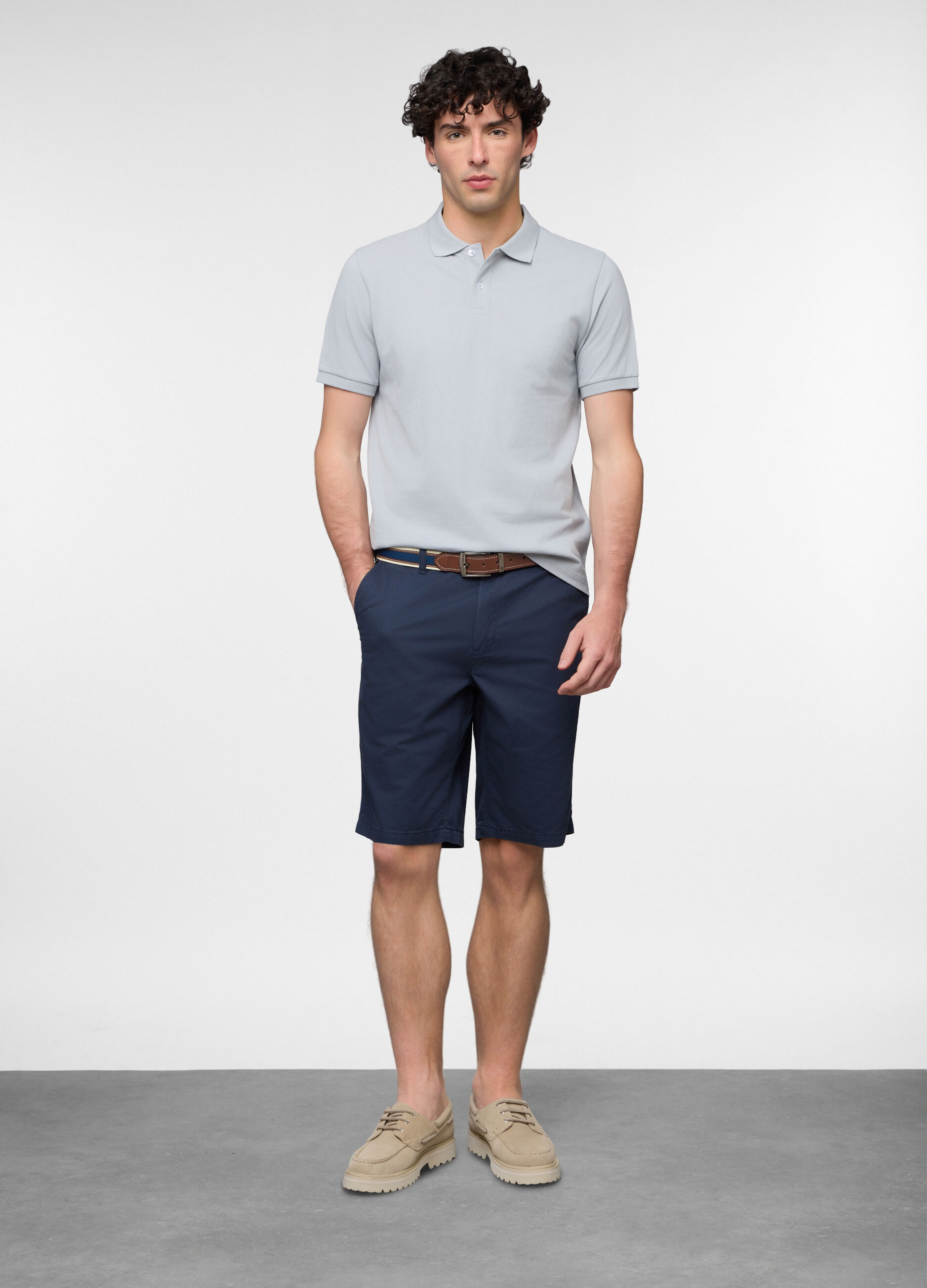 Bermuda in twill di cotone uomo_0