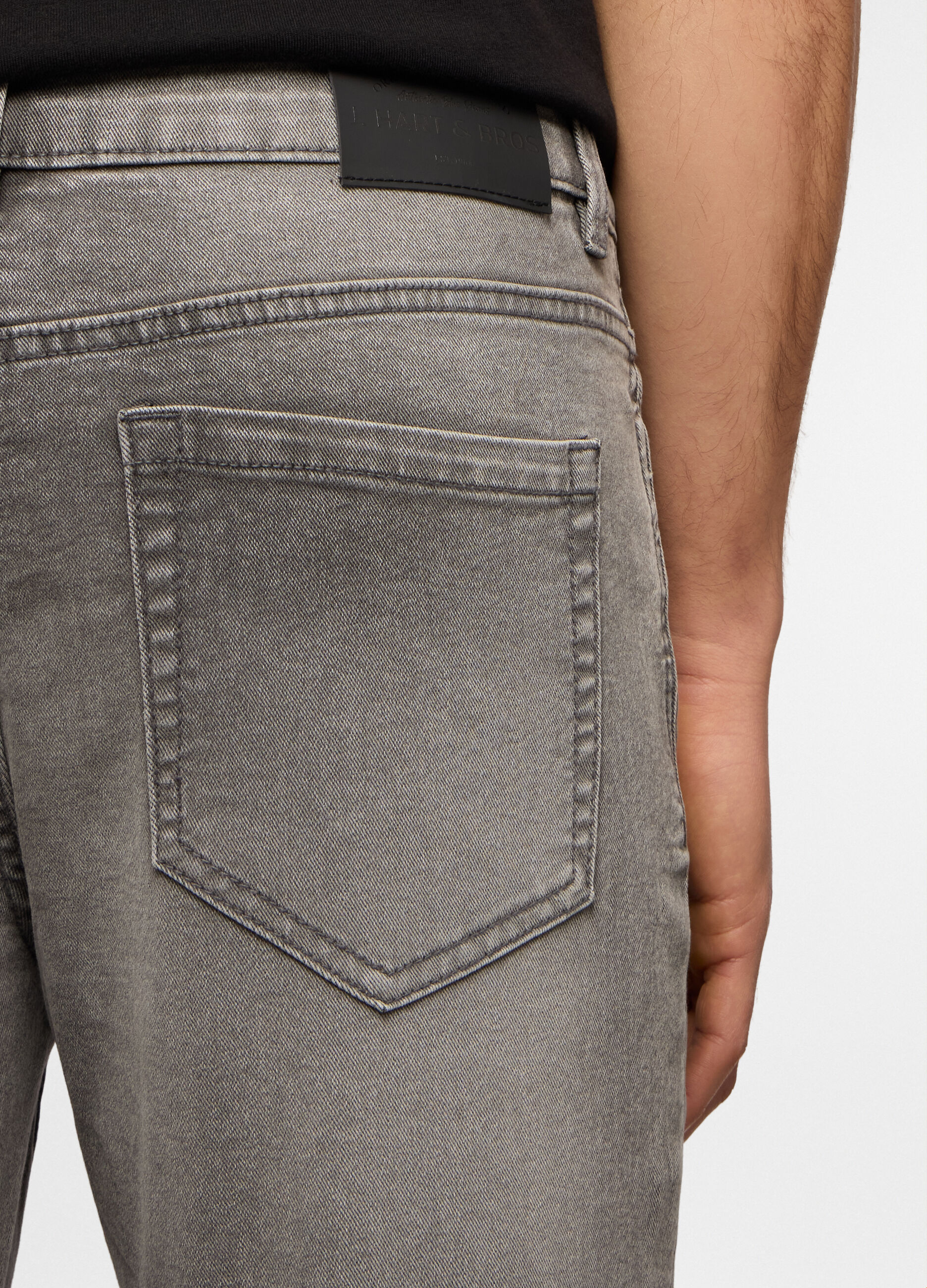 Jeans 5 tasche skinny fit in cotone stretch uomo_3