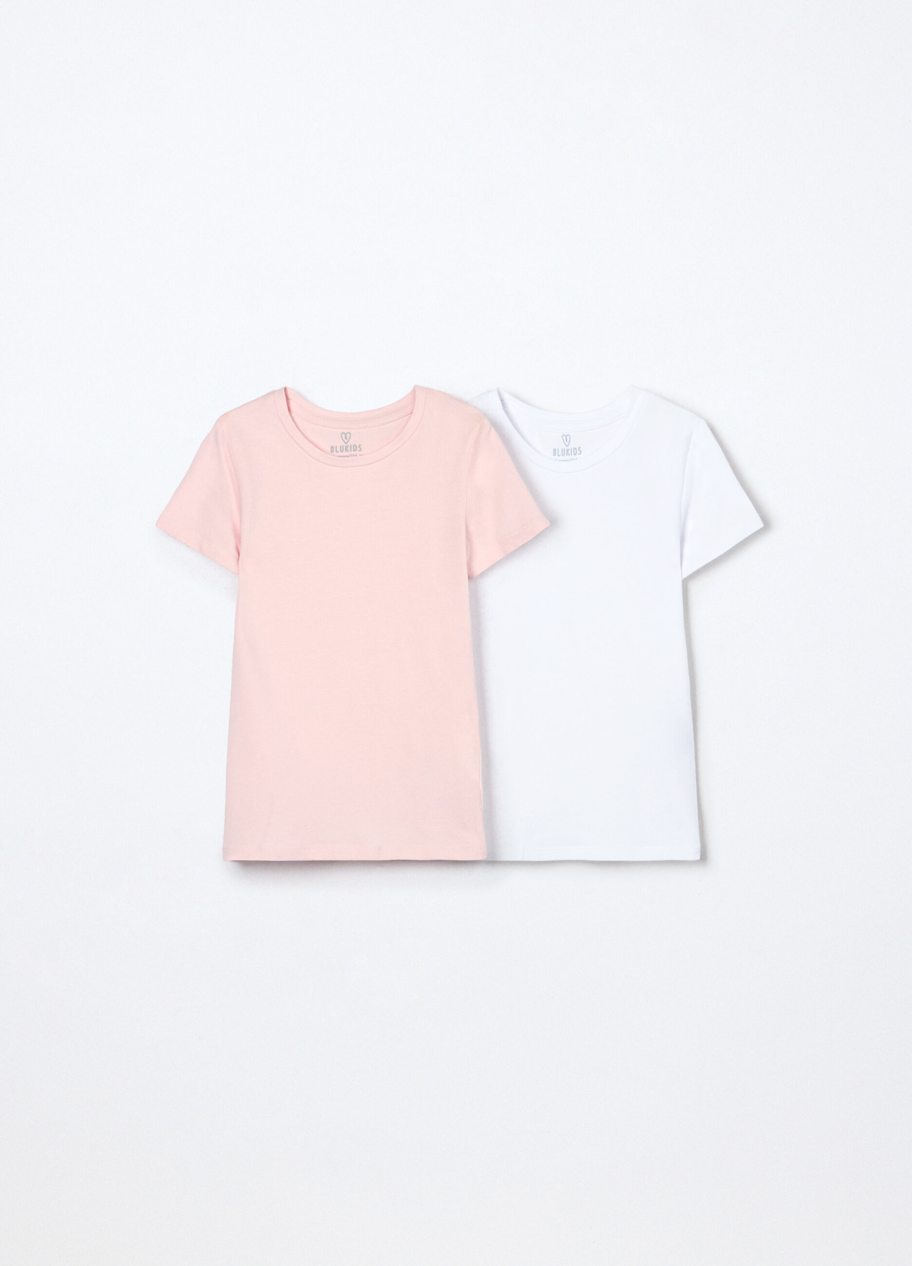 Pack 2 magliette intime in jersey di cotone stretch bambina_0