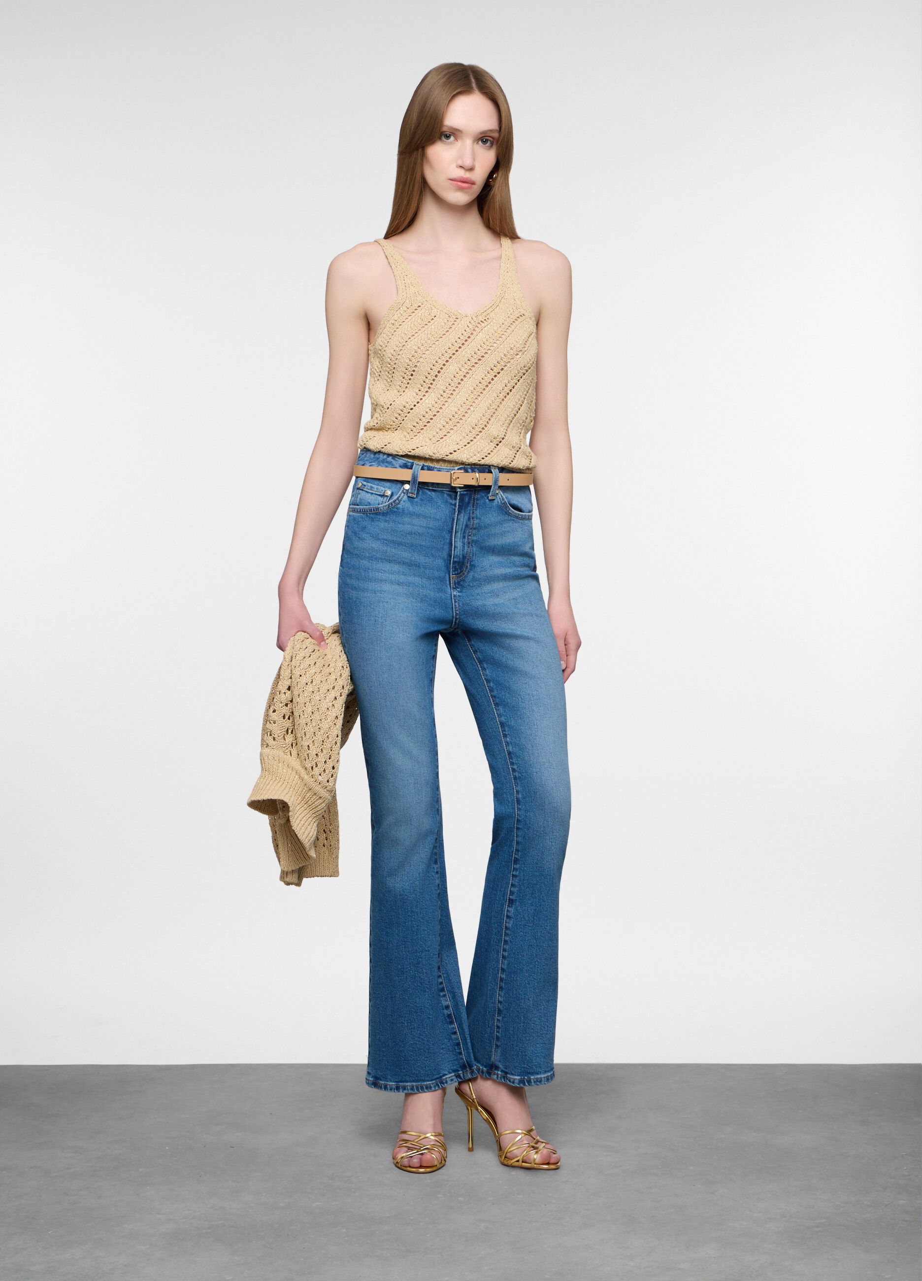 Top in maglia operata donna_0