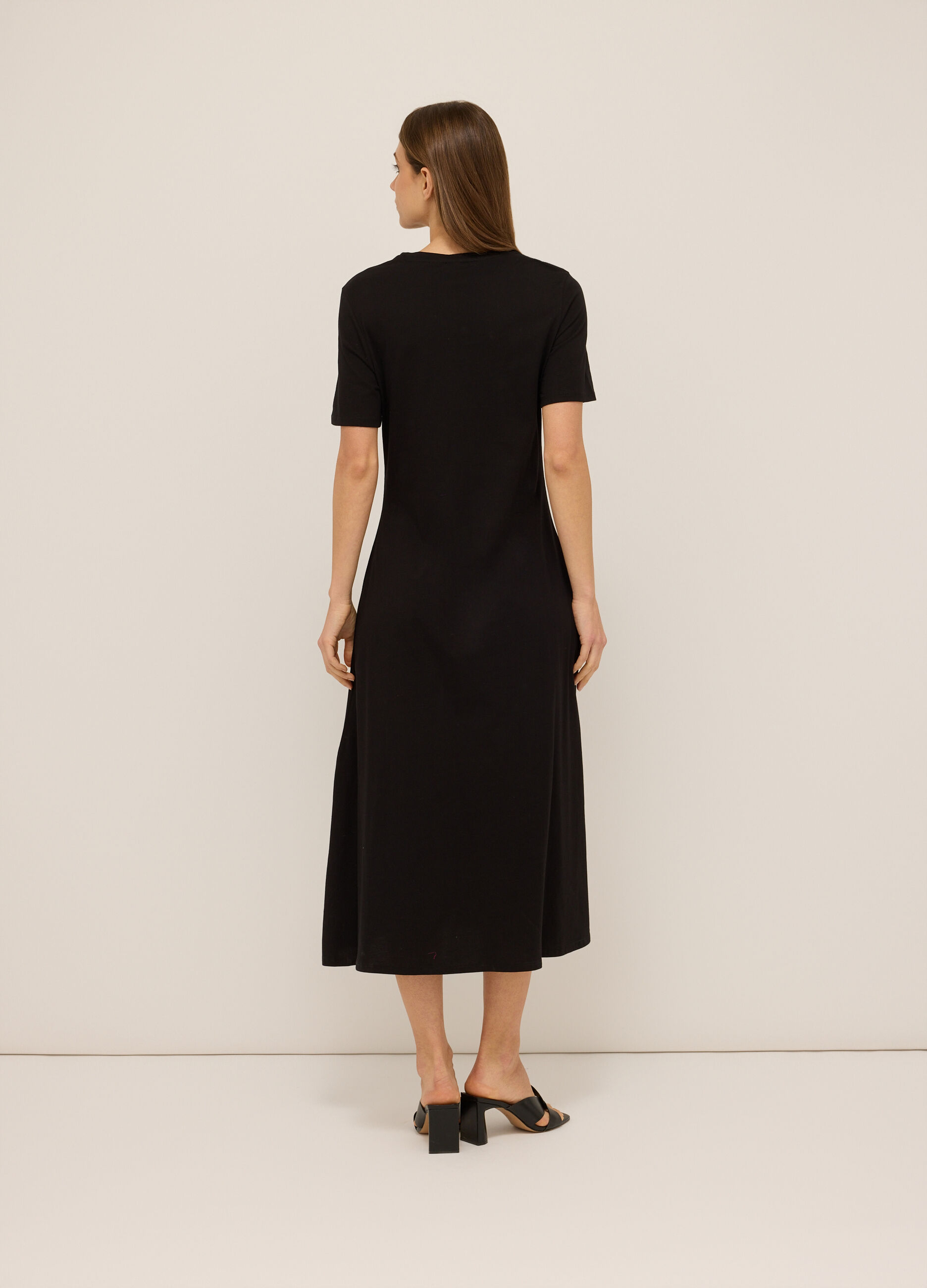 Abito lungo in jersey di puro cotone donna_1