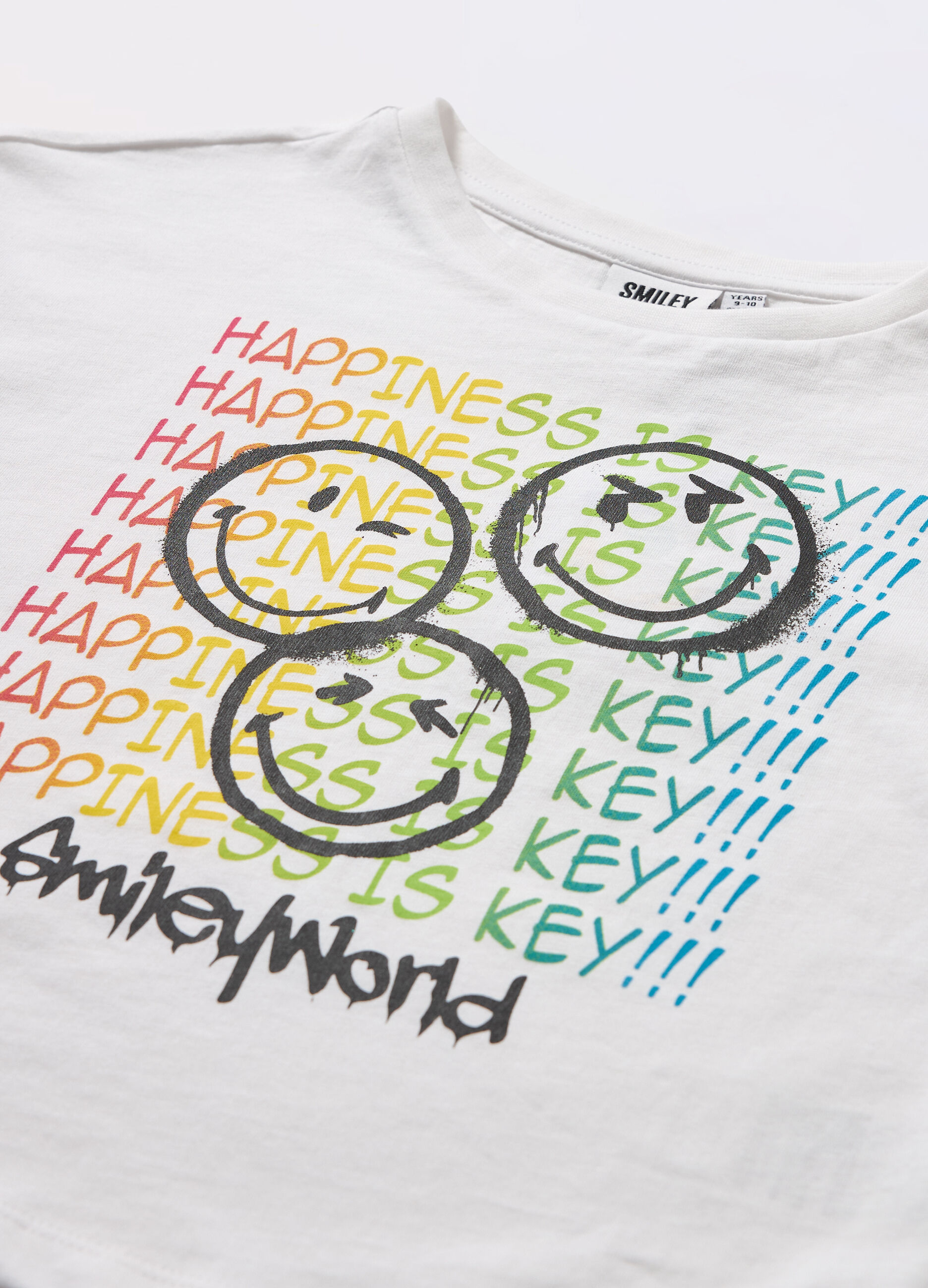 T-shirt a maniche corte in puro cotone ragazza_1