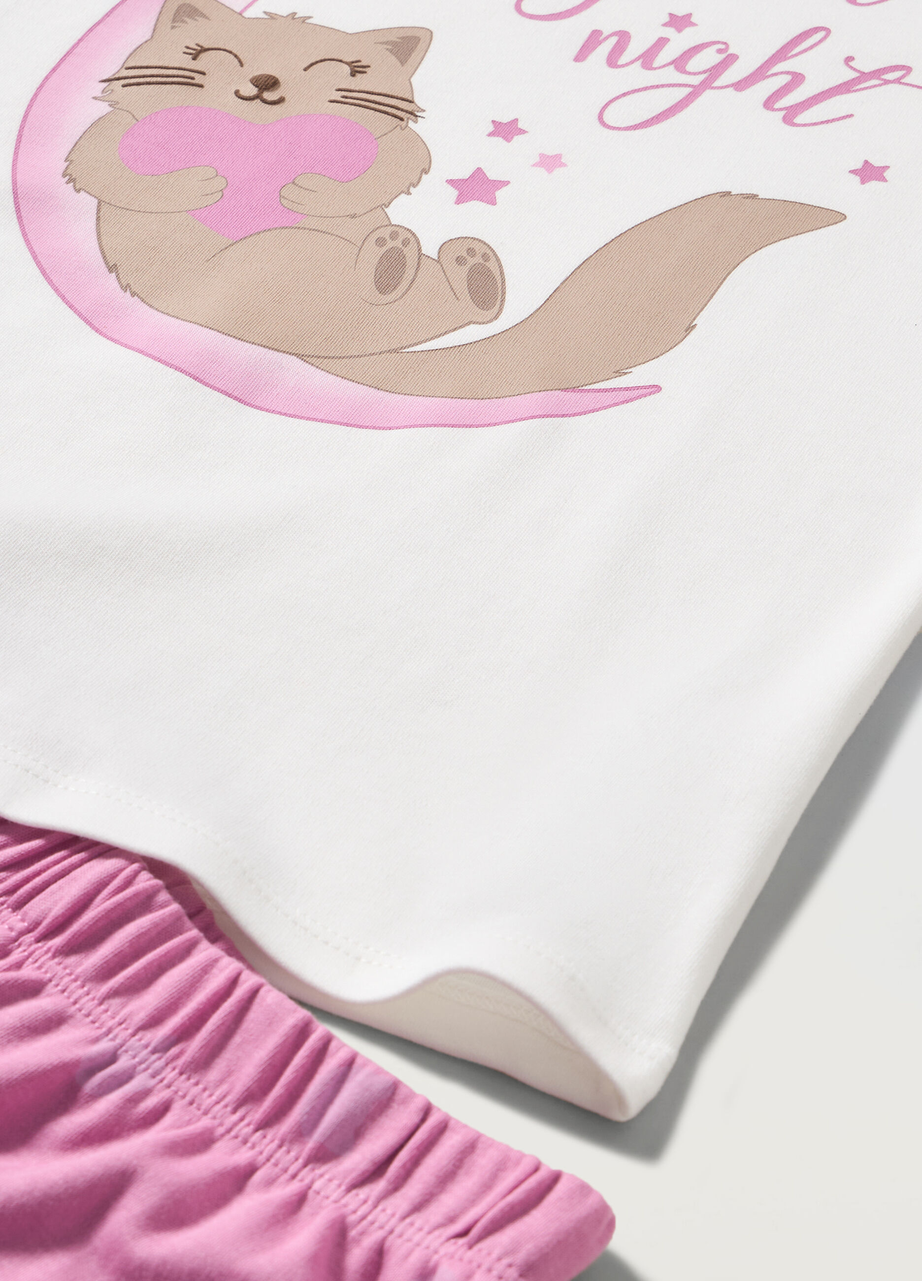 Set pigiama lungo in puro cotone bambina_1