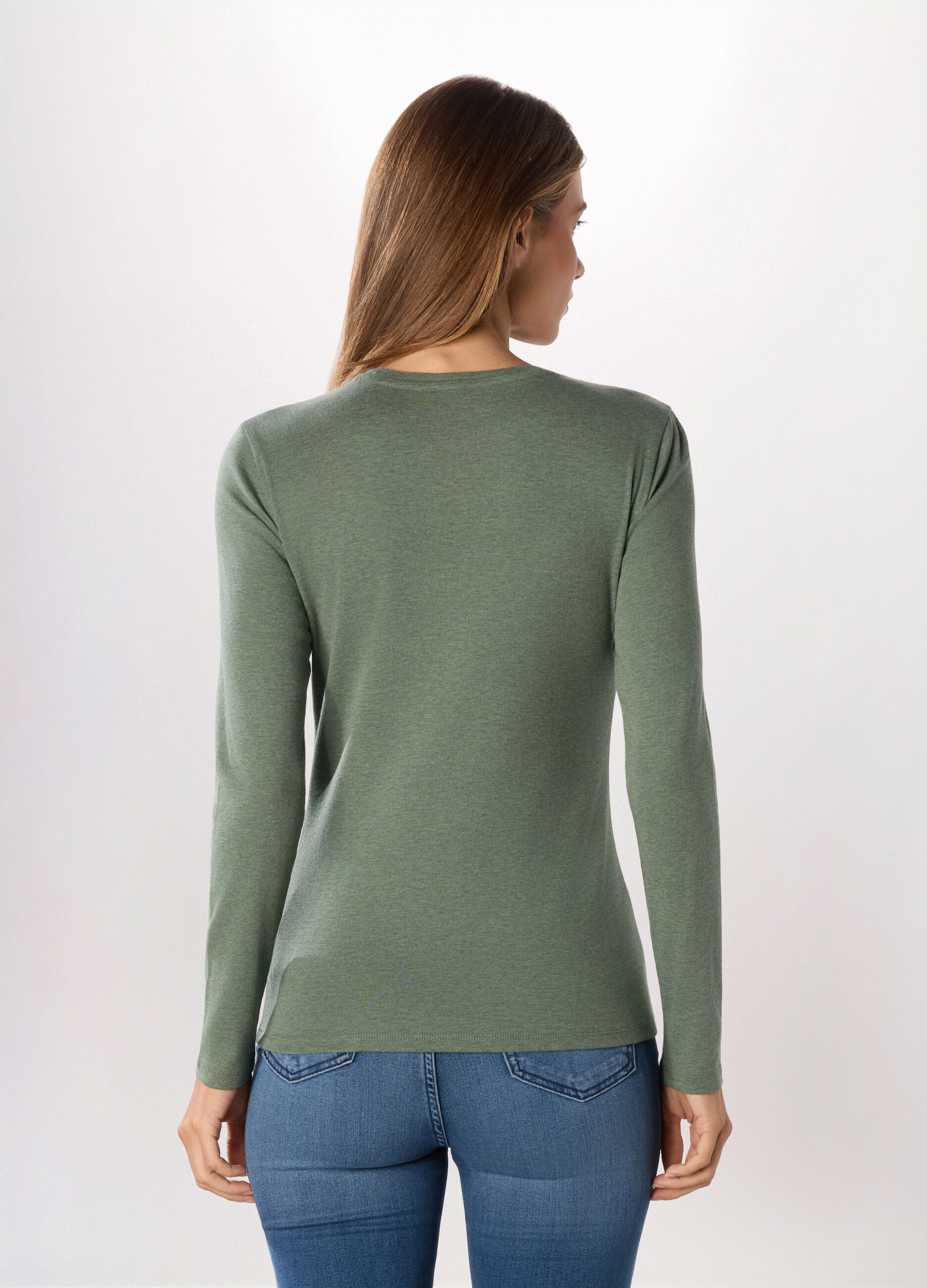 T-shirt in jersey misto cotone donna_1