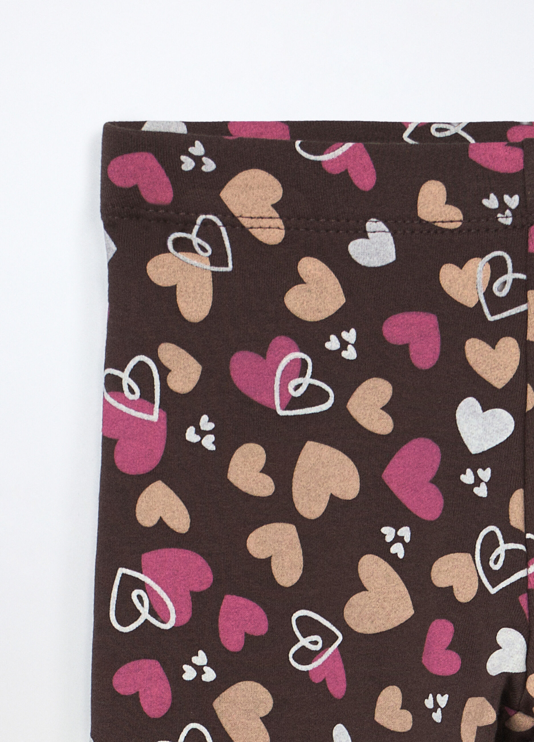 Leggings in french terry di cotone stretch bambina_2