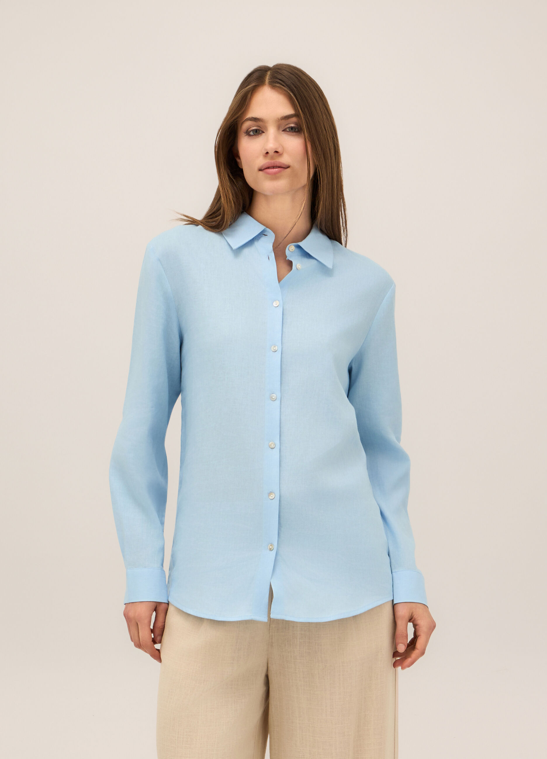 Camicia misto lino donna_0